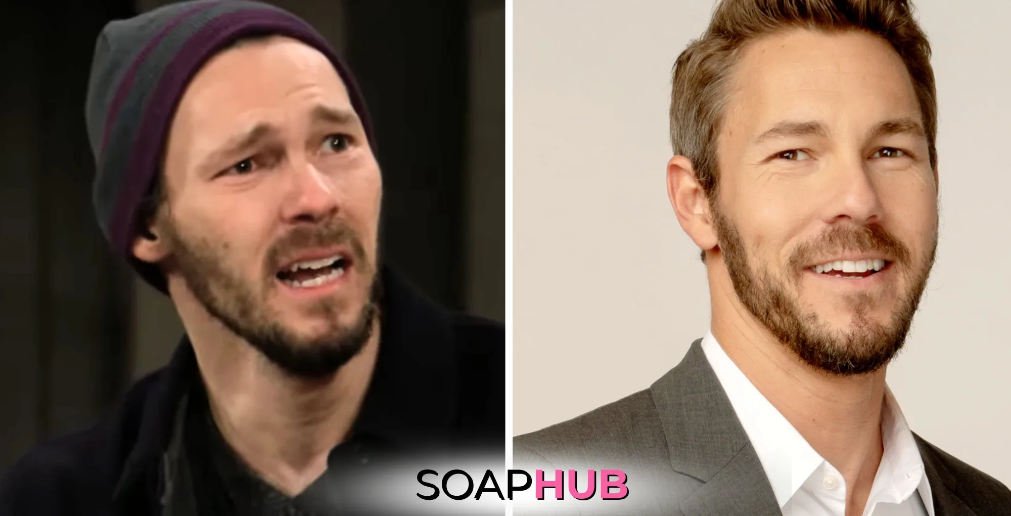 The Bold and the Beautiful's Scott Clifton with the Soap Hub logo across the bottom.