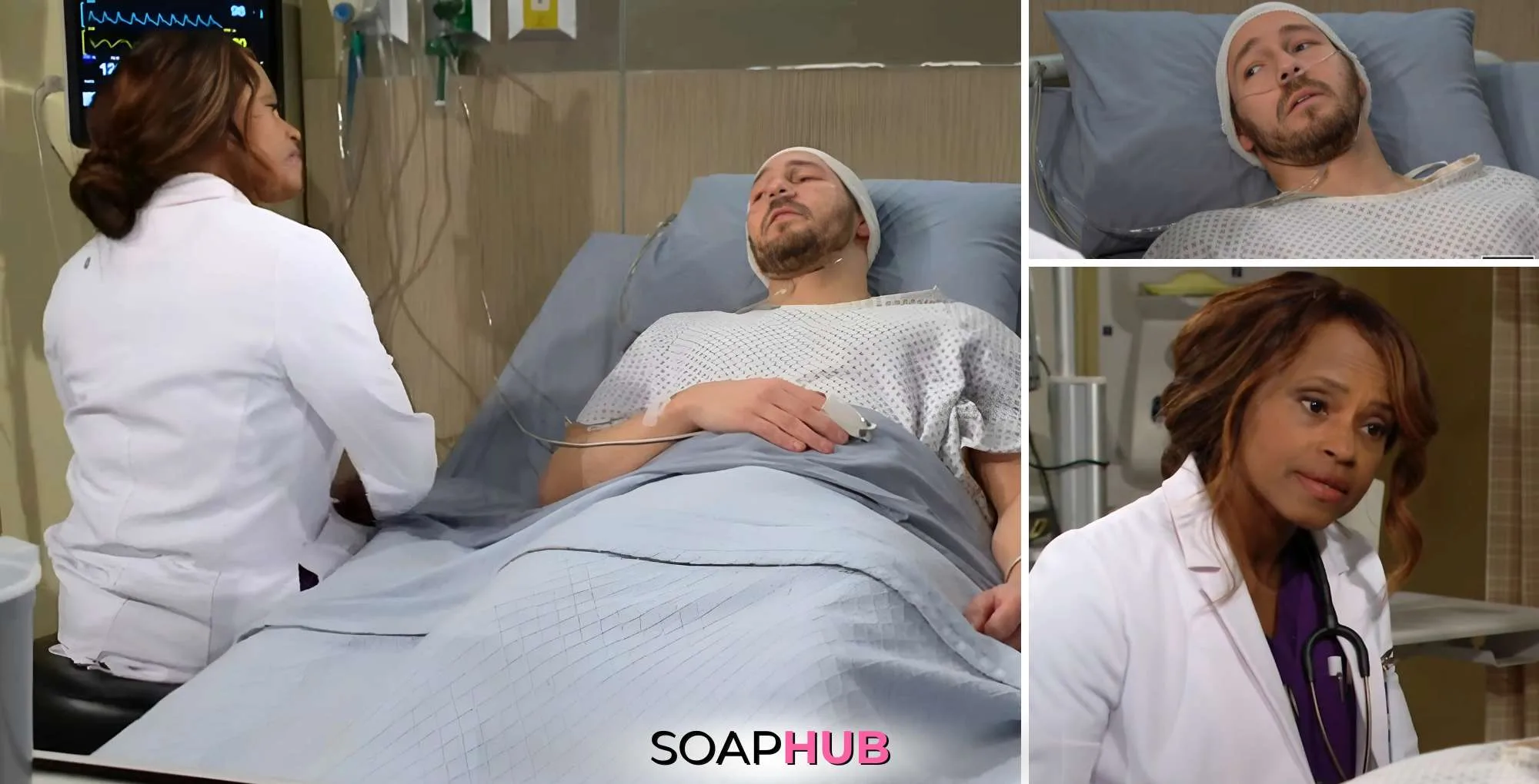 Bold and the Beautiful recap Liam and Grace with the SoapHub logo.