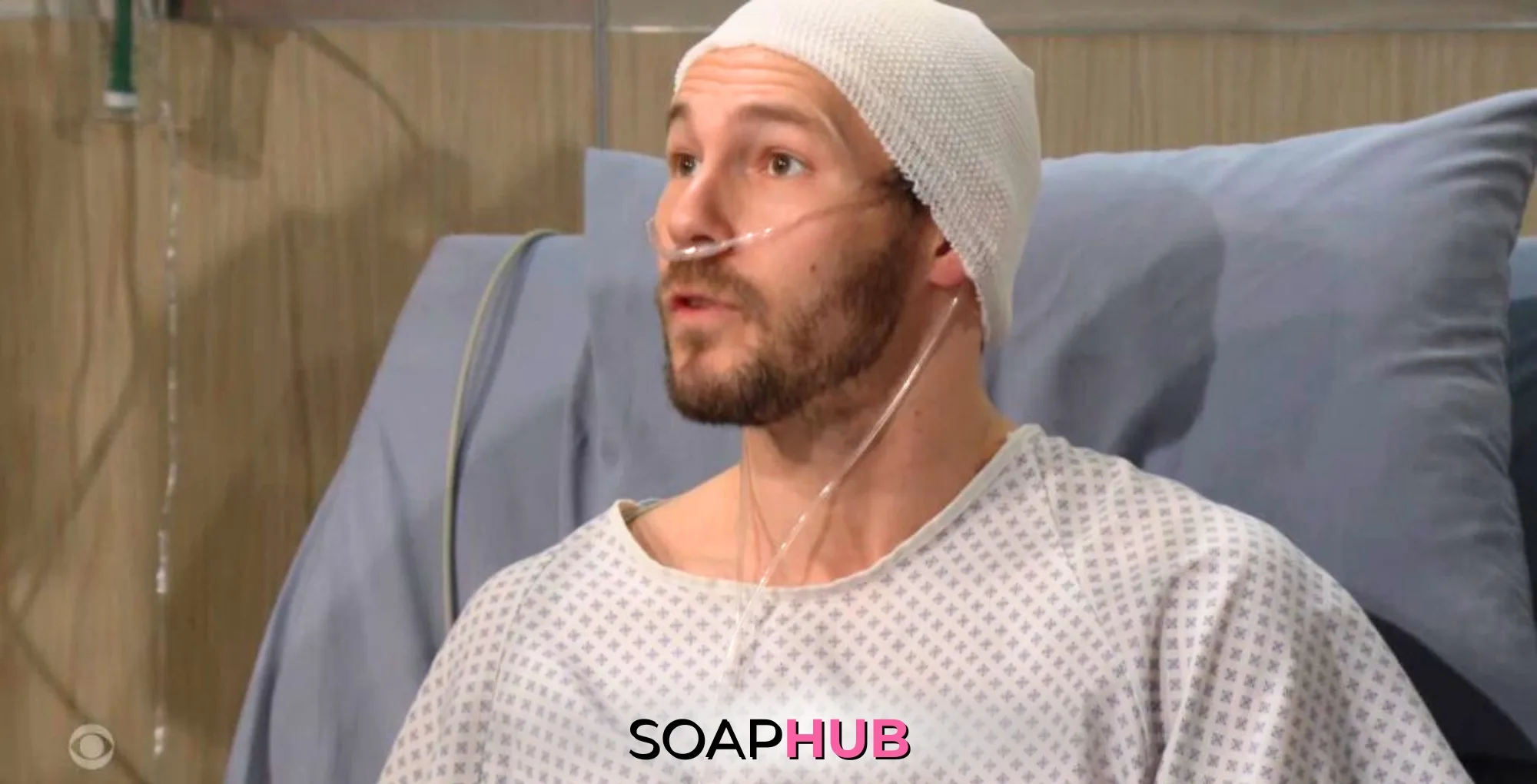 Bold and the Beautiful April 18 Liam with the Soap Hub logo.