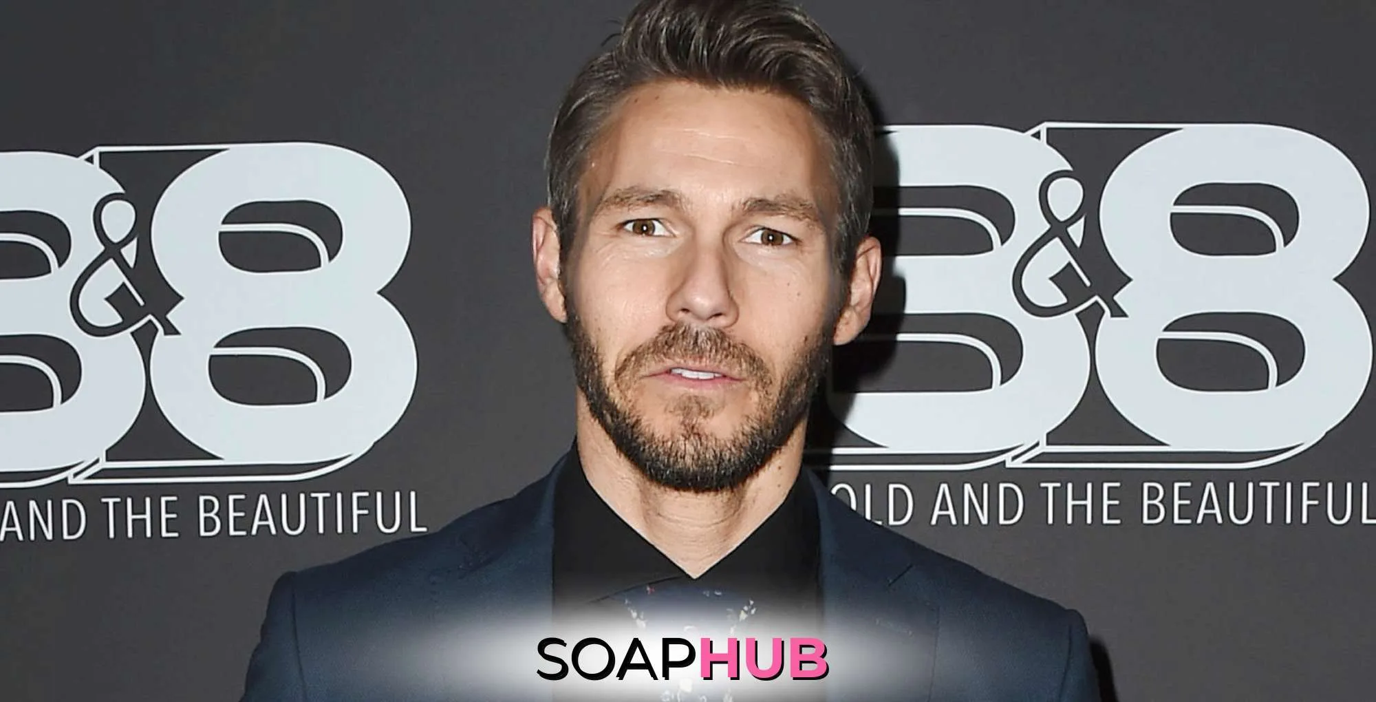 Bold and the Beautiful Scott Clifton with the Soap Hub logo.