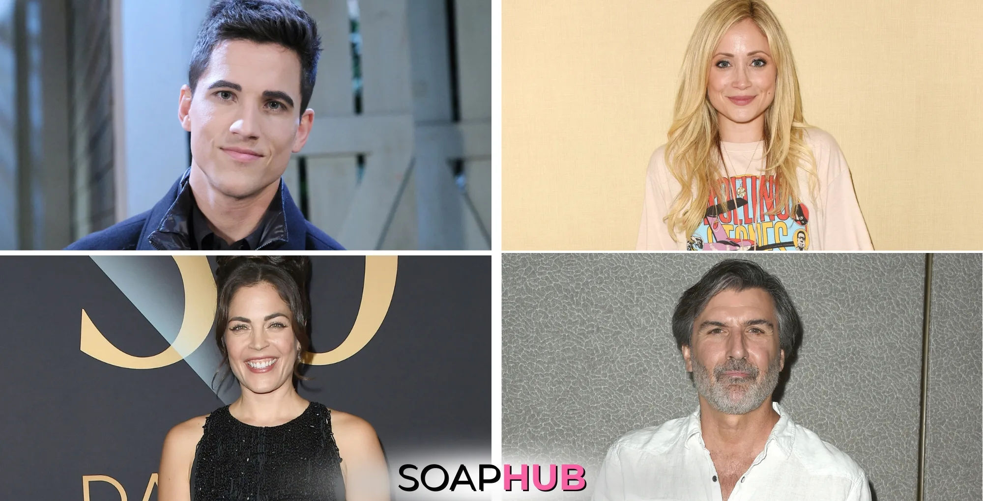 Vincent Irizarry, Mike Manning, Kelly Thiebaud, Emme Rylan with the Soap Hub logo.