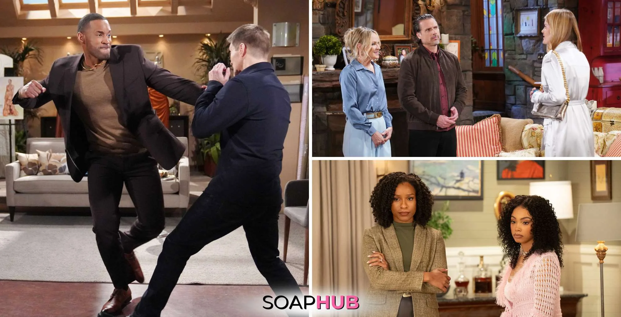 CBS Moments to Watch for March 31 - April 1 collage with the SoapHub logo.