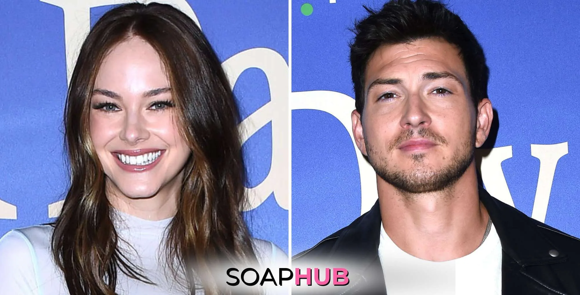 Days of our Lives' Abigail Klein And Robert Scott Wilson with the Soap Hub logo.
