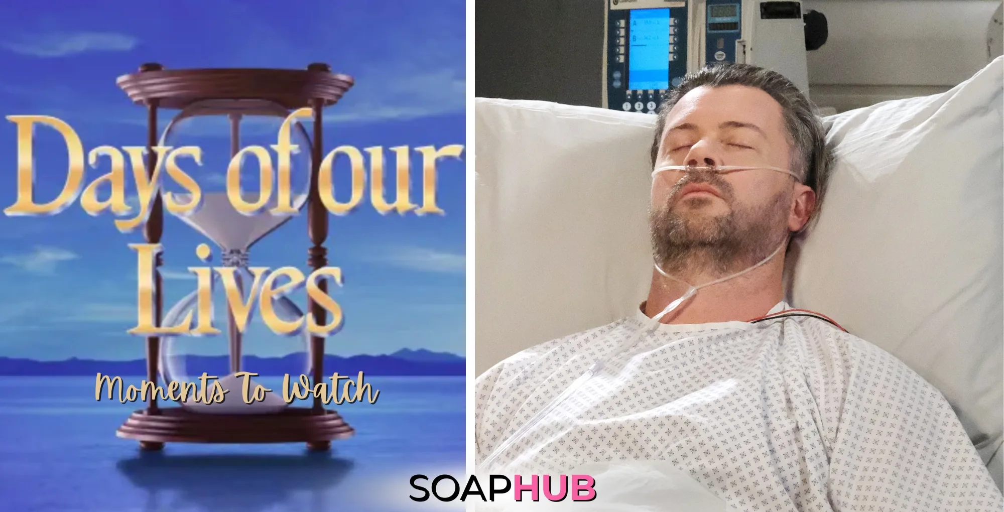 EJ on Days of our Lives with the Soap Hub logo across the bottom.