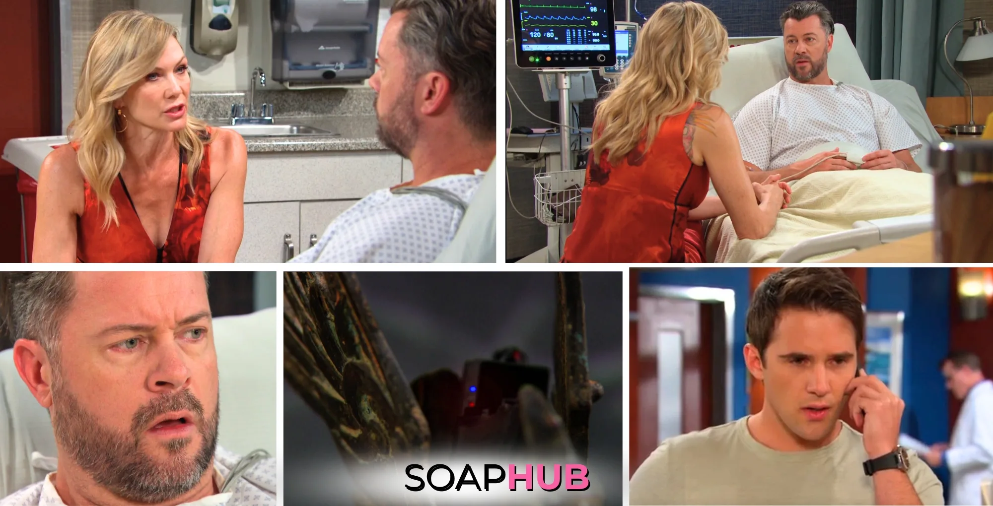 Collage for the Thursday, April 24 episode of Days of Our LIves, with the Soap Hub logo