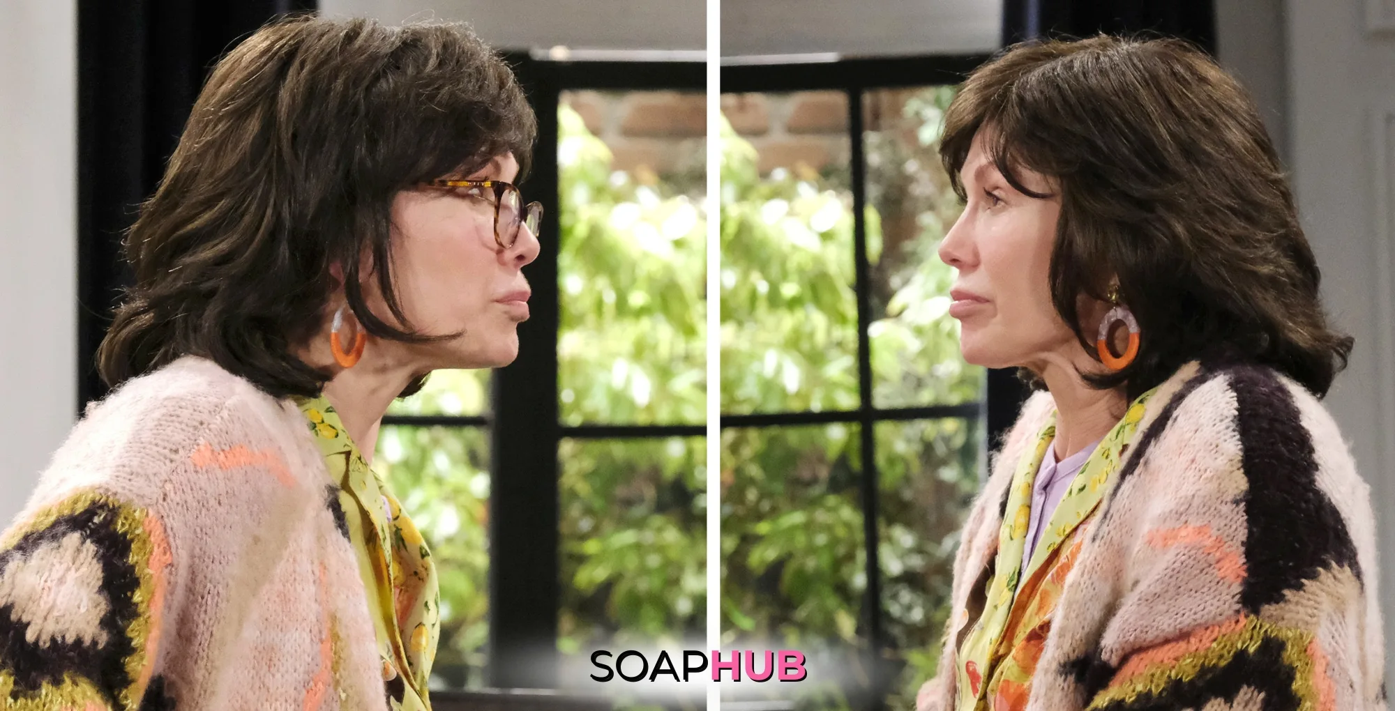 Days of our Lives Spoilers April 21 Susan with the Soap Hub logo.