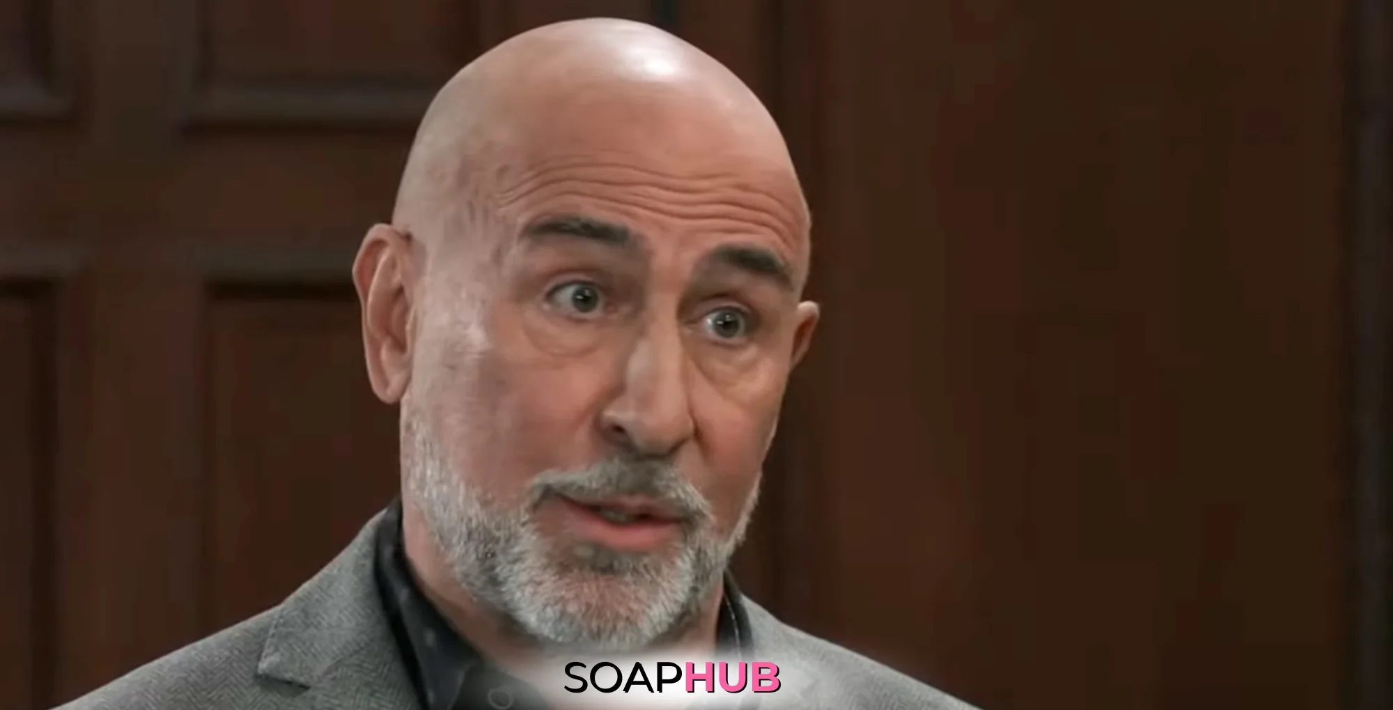 Sidwell on the April 2, 2025 episode of General Hospital with the Soap Hub logo across the bottom.