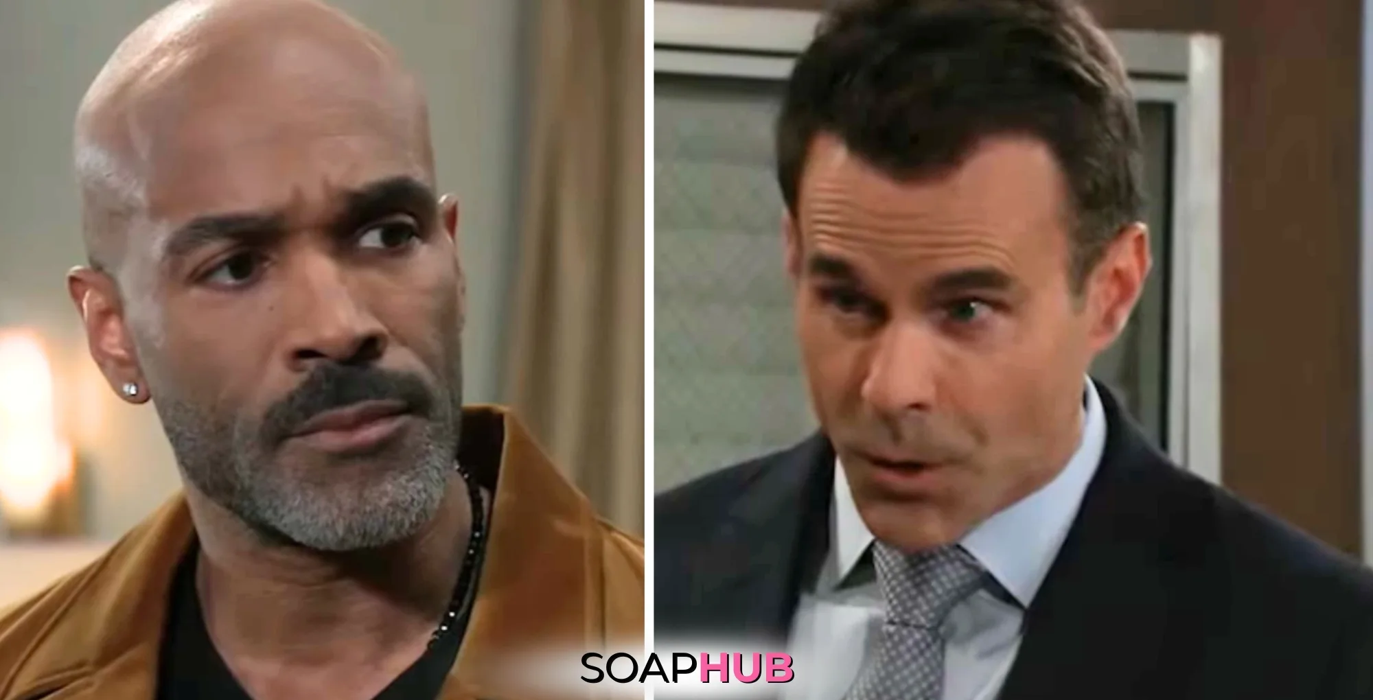 Curtis and Drew trade accusations in spoilers for the Friday, April 4 episode of General Hospital, with the Soap Hub logo