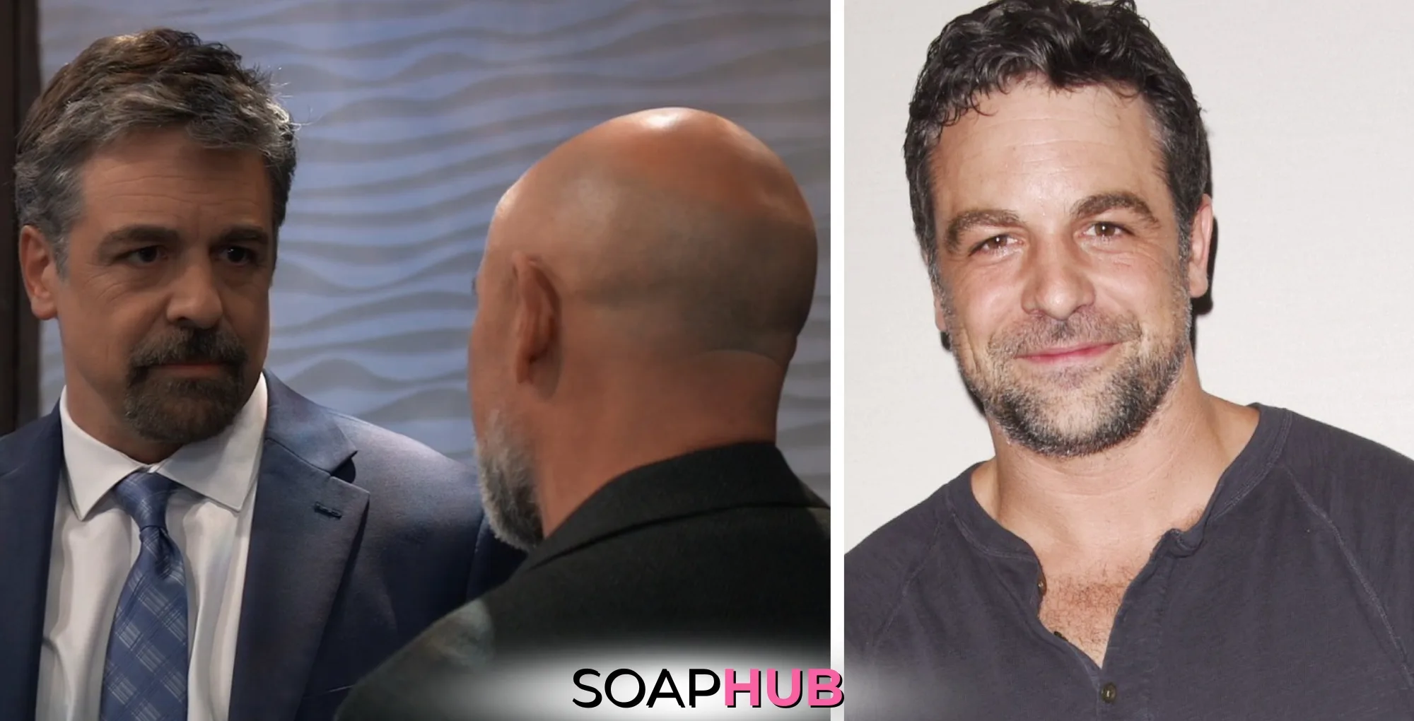 General Hospital actor Chris McKenna and his character, Jack Brennan with Jenz Sidwell, with the Soap Hub logo.