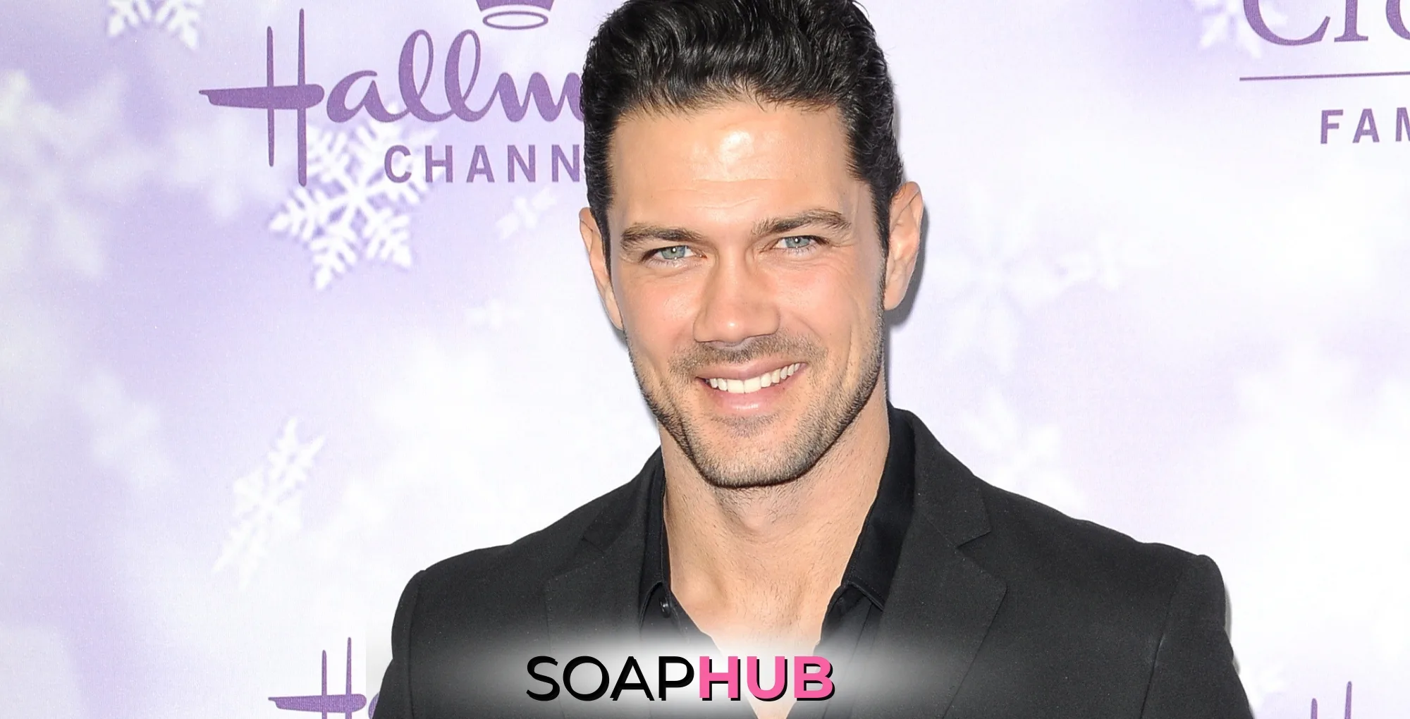General Hospital's Ryan Paevey with the Soap Hub logo.