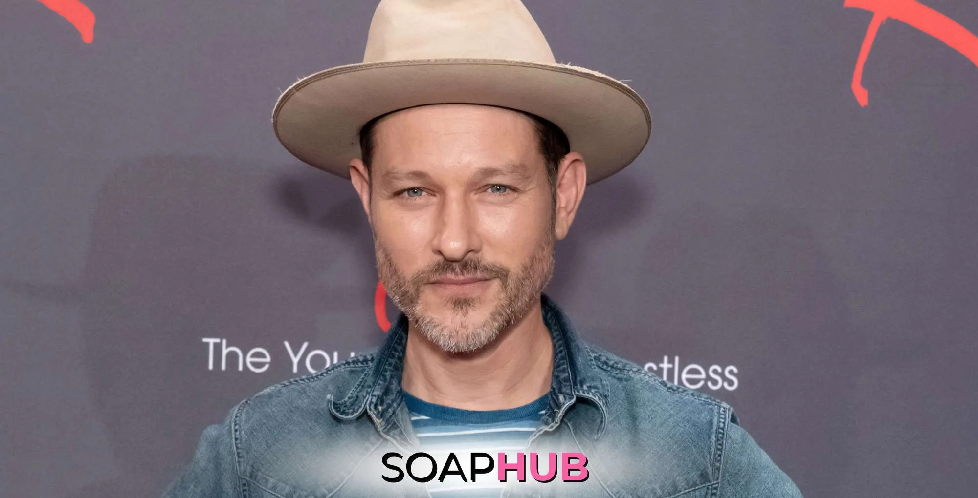 Michael Graziadei from Young and the Restless with the Soap Hub logo.