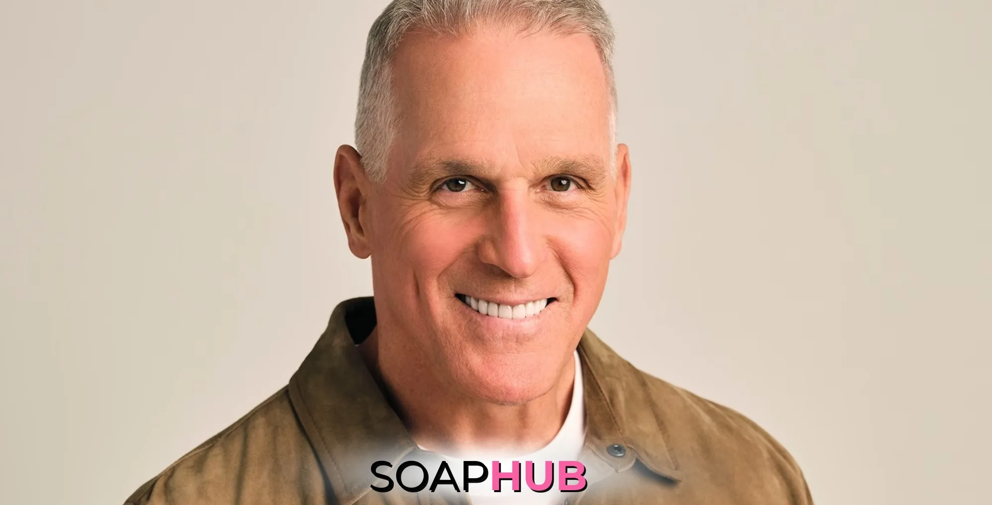 Golden Bachelor Mel Owens with the Soap Hub logo.