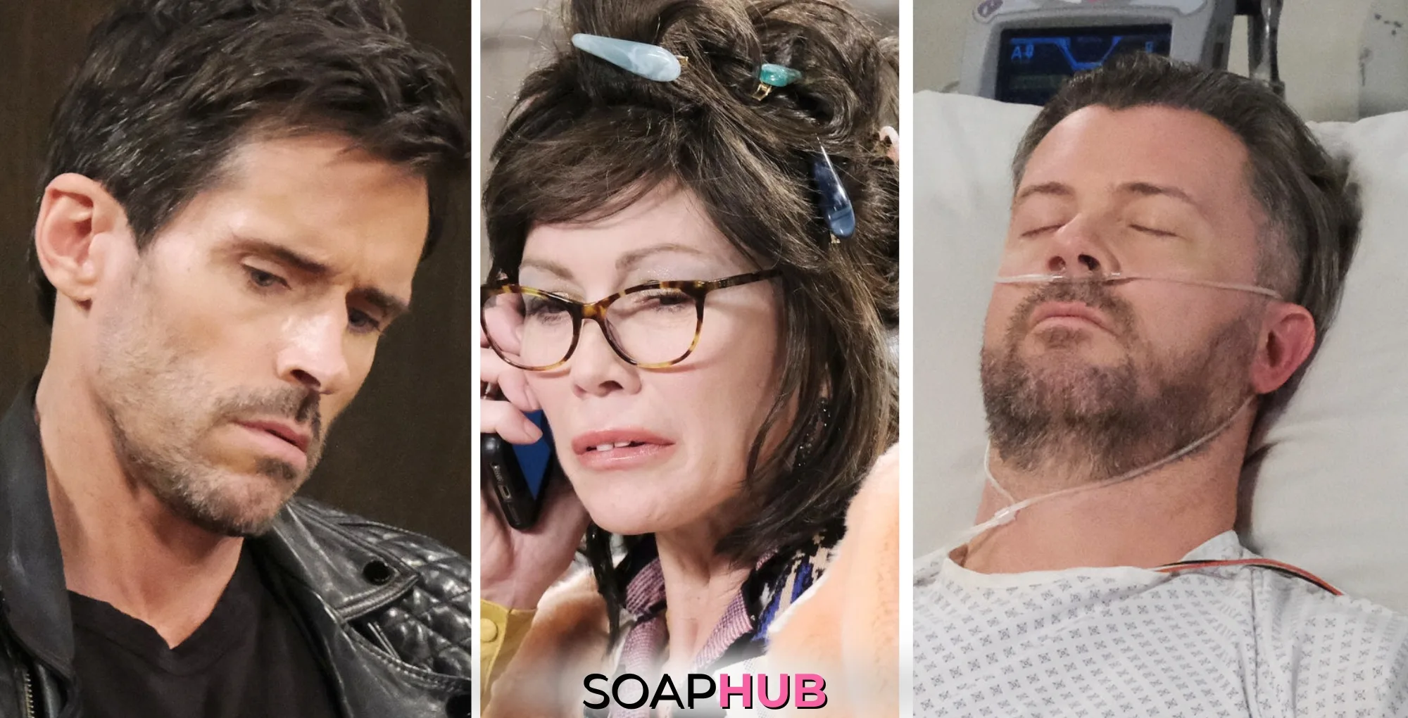 Shawn, Susan, and EJ on Days of our Lives with the Soap Hub logo across the bottom.
