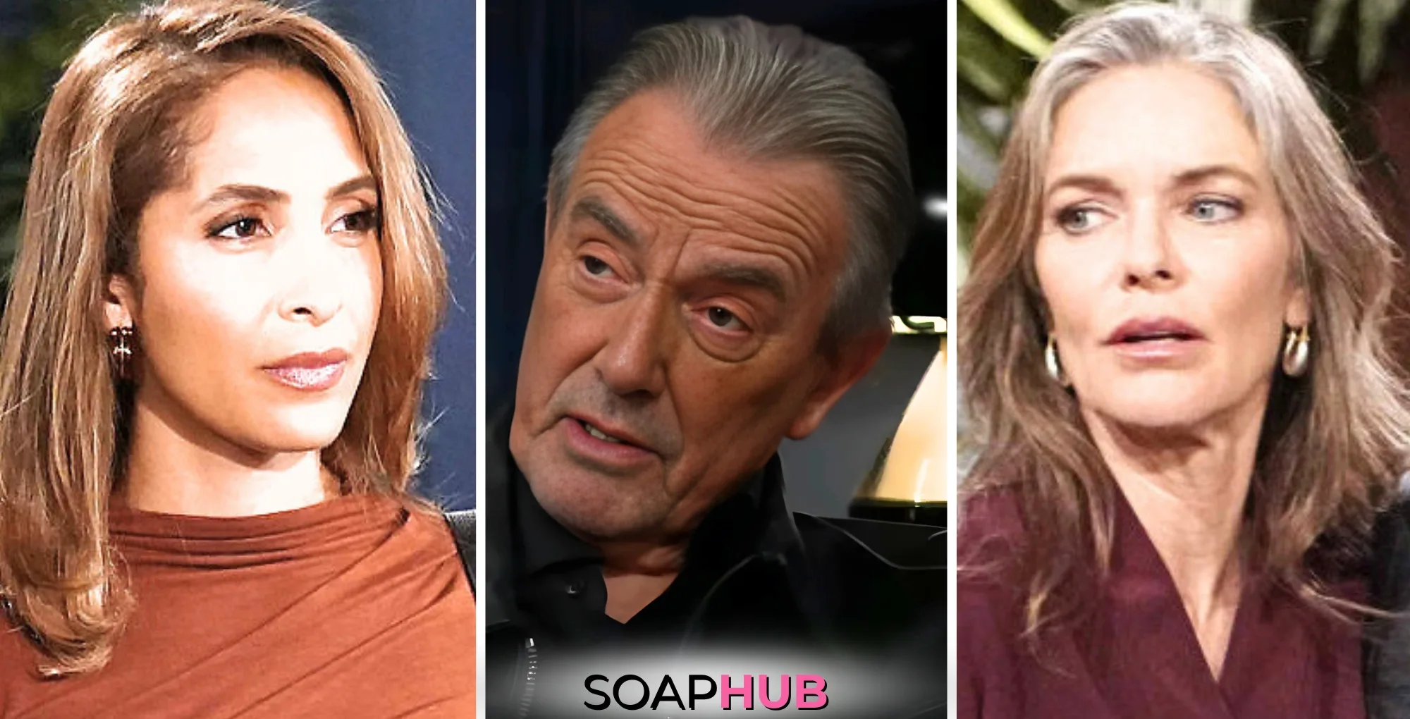 Lily, Victor, and Diane are featured players in The Young and the Restless Spoilers for the week of April 14-18, 2025, With Soap Hub logo