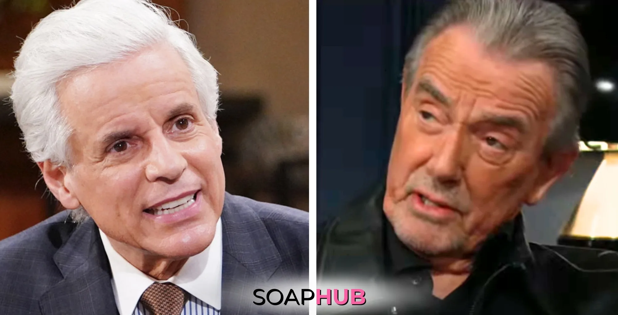 Young and the Restless Michael and Victor with the Soap Hub logo.