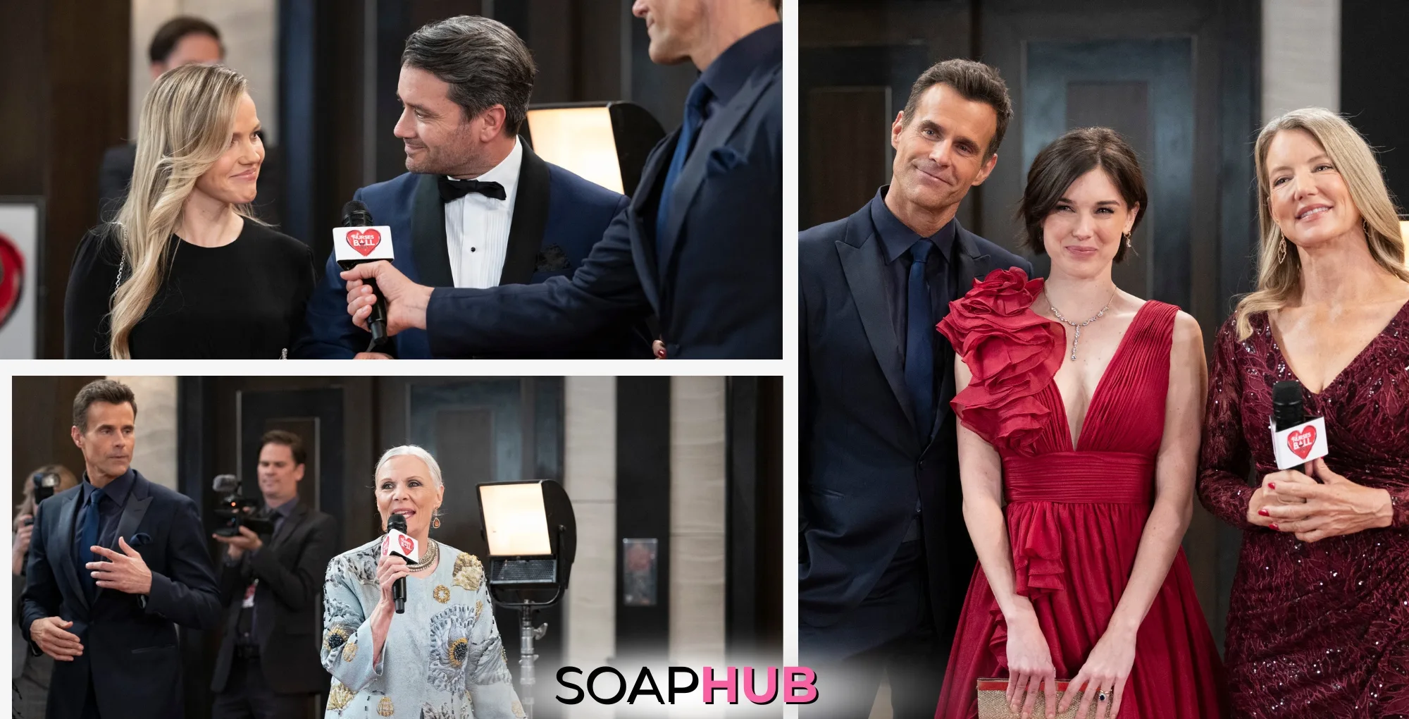 Shots from General Hospital's Nurses' Ball with the Soap Hub logo across the bottom.