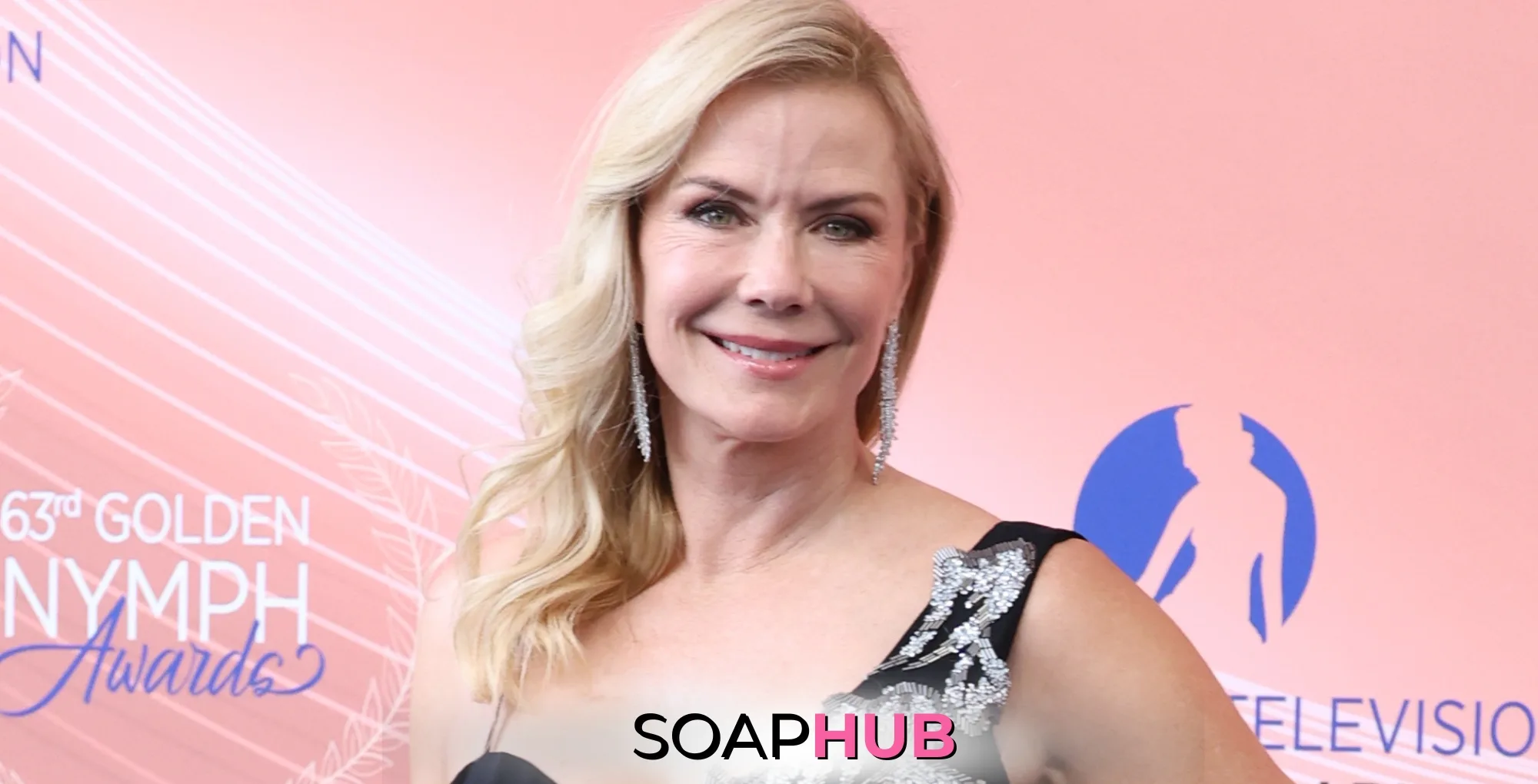 The Bold and the Beautiful's Katherine Kelly Lang with the Soap Hub logo across the bottom.
