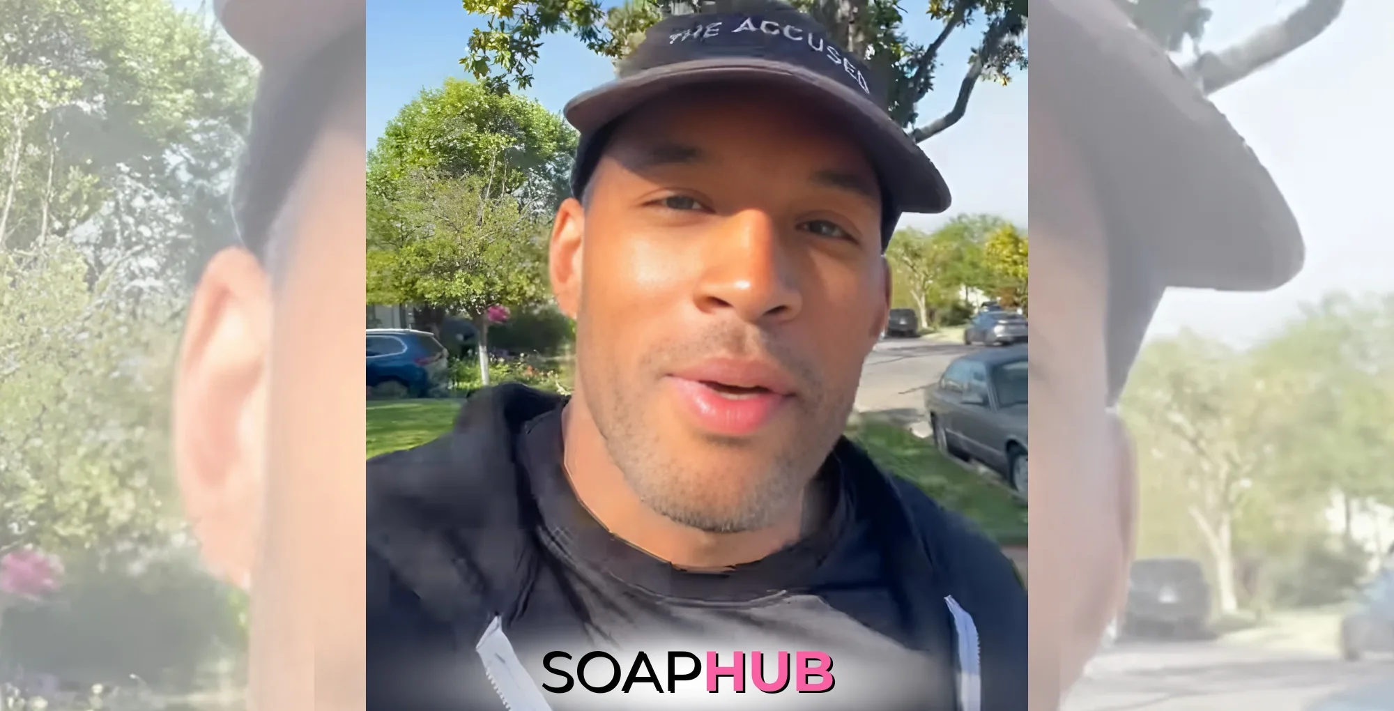 The Bold and the Beautiful's Lawrence Saint-Victor with the Soap Hub logo across the bottom.