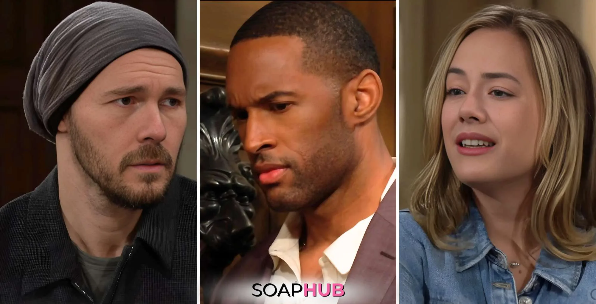Bold and the Beautiful Recap May 15: Carter, Liam, Hope with the SoapHub logo.