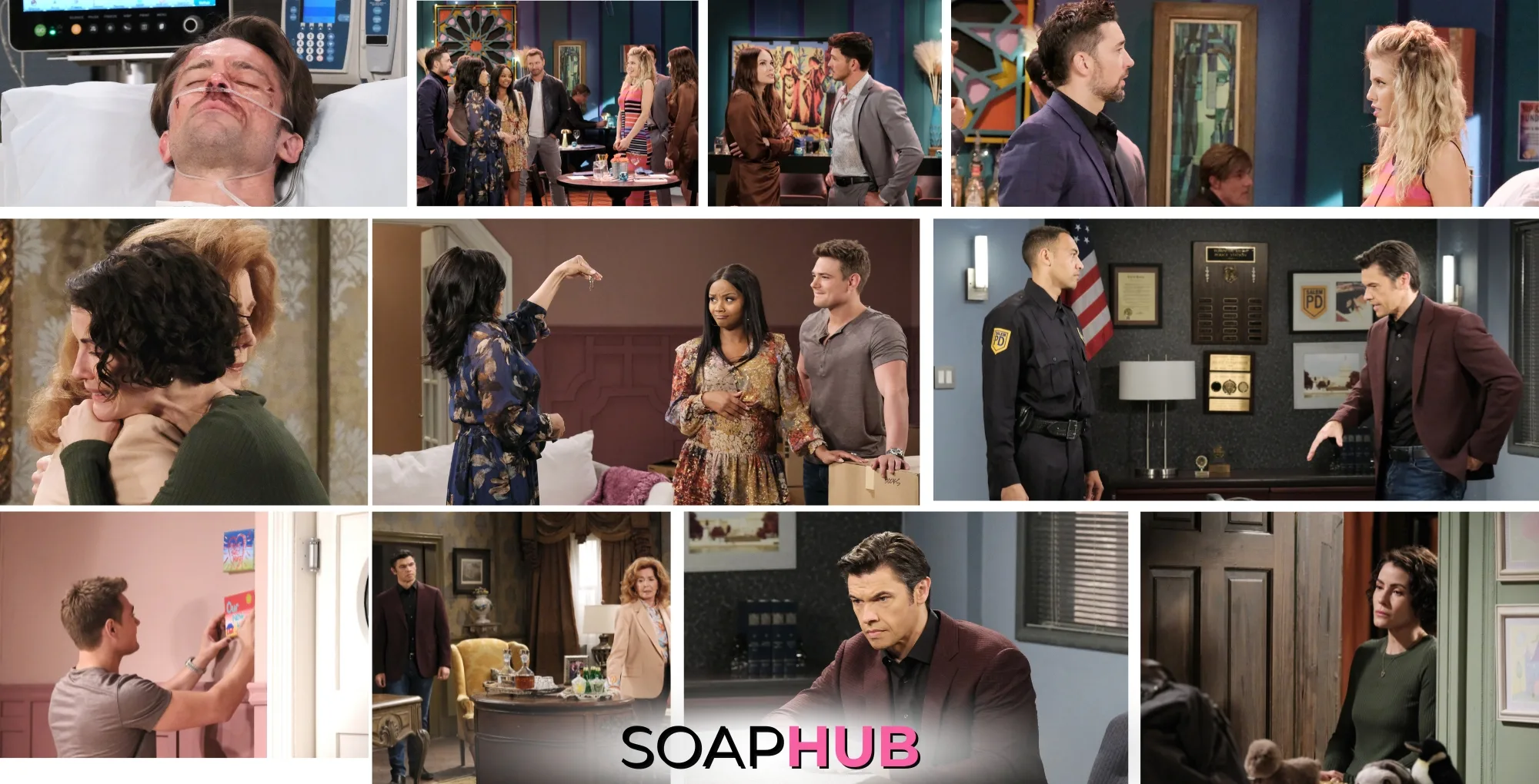 Days of our Lives spoiler photos for the May 21, 2025 episode with the Soap Hub logo across the bottom.