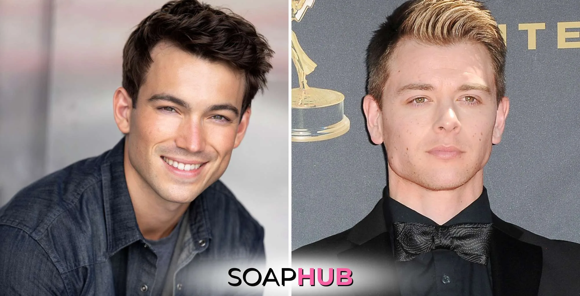 General Hospital Rory Gibson and Chad Duell with the Soap Hub logo.
