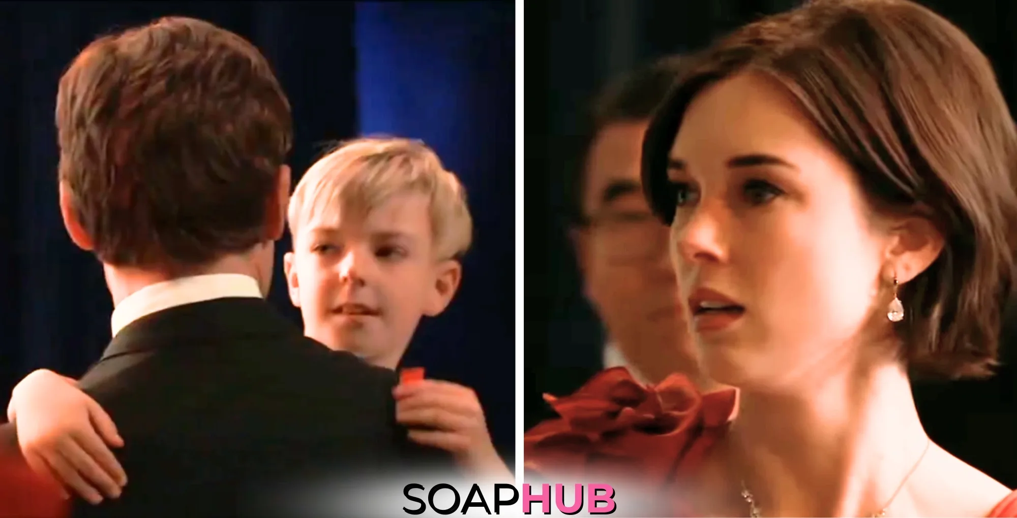 Michael, Wiley, and Willow on General Hospital with the Soap Hub logo across the bottom.