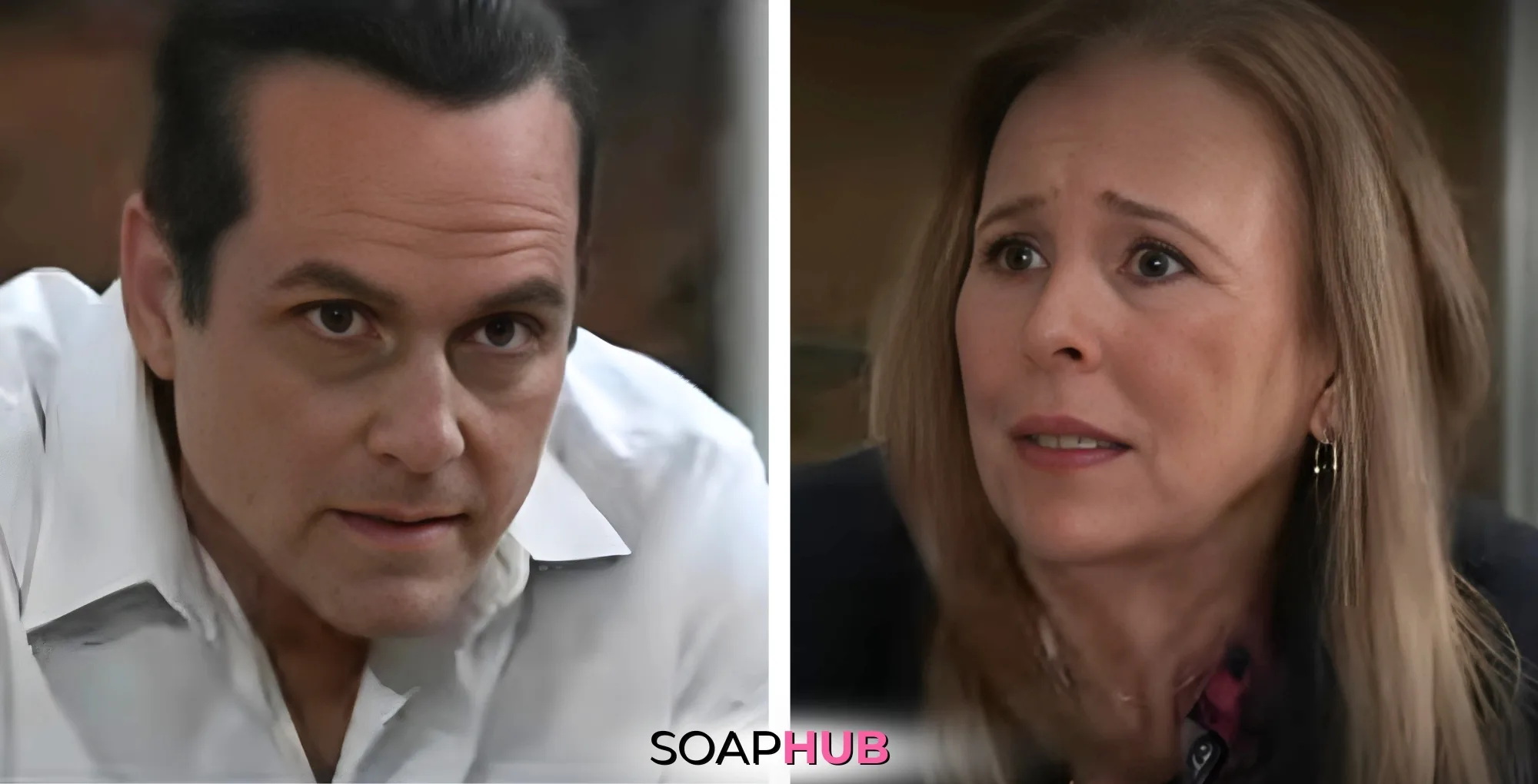 Sonny surprises Laura in spoilers for the Tuesday, May 13 episode of General Hospital, with the Soap Hub logo