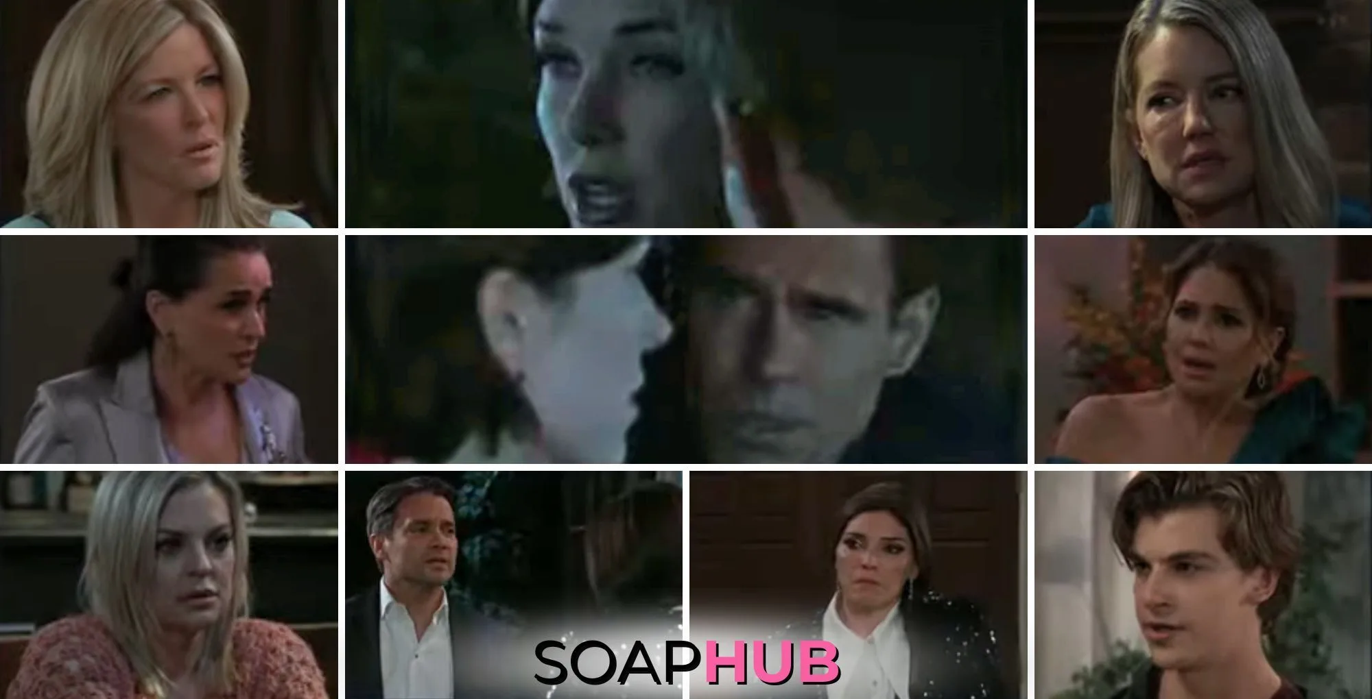 The cast of General Hospital with the Soap Hub logo across the bottom.