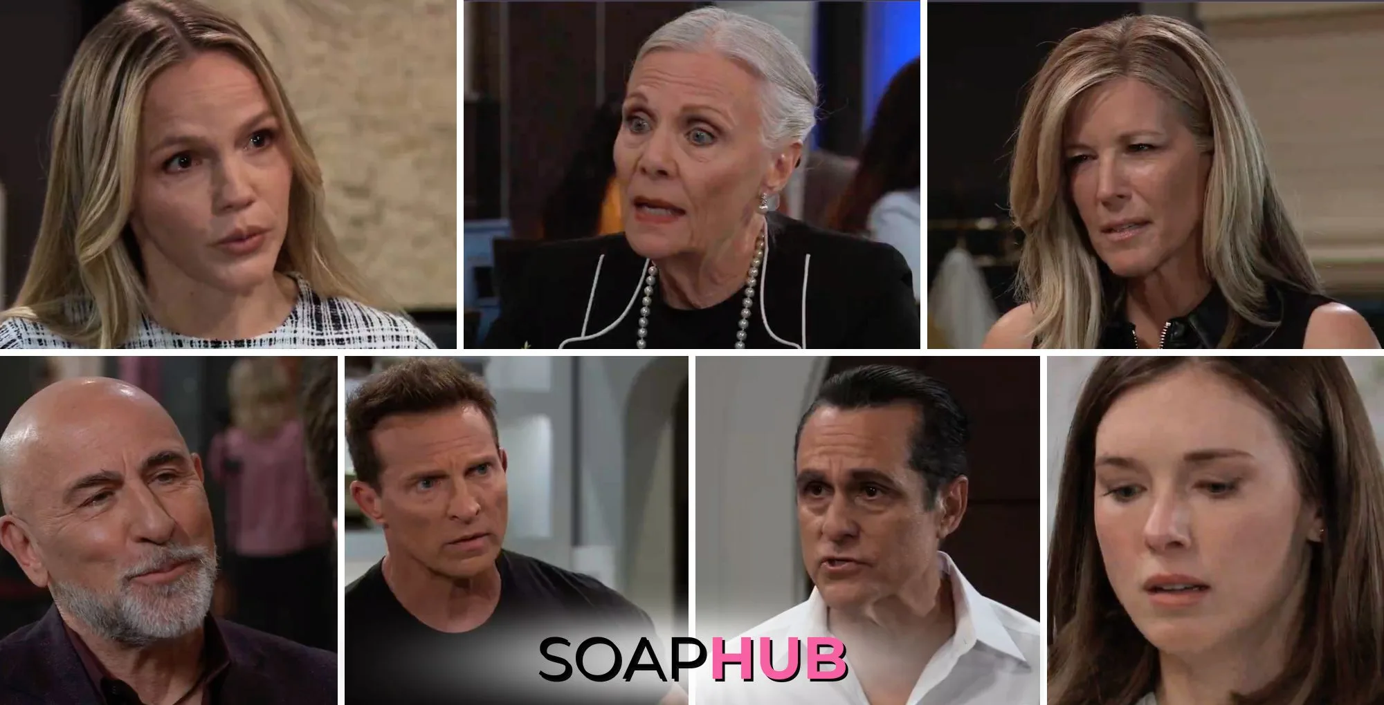 General Hospital spoilers preview collage for the week of May 12, 2025, with the Soap Hub logo