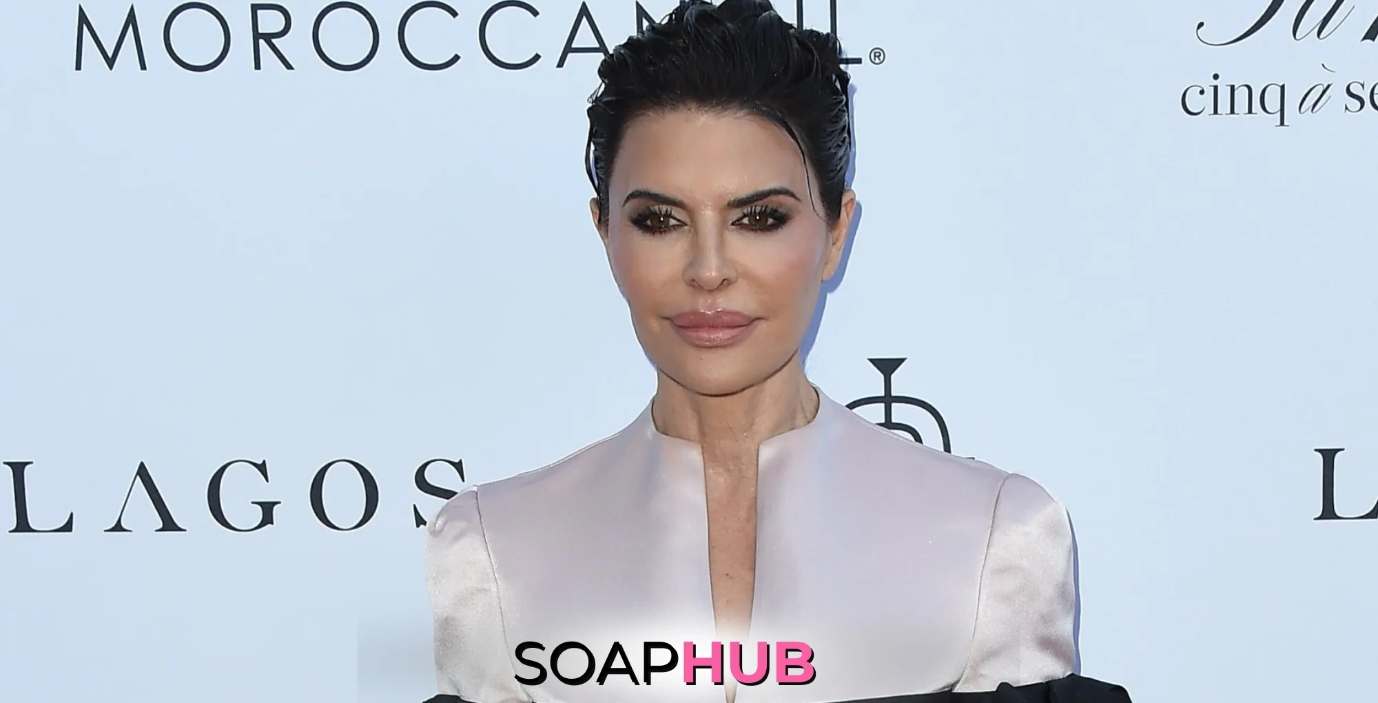 RHOBH's Lisa Rinna with the Soap Hub logo.