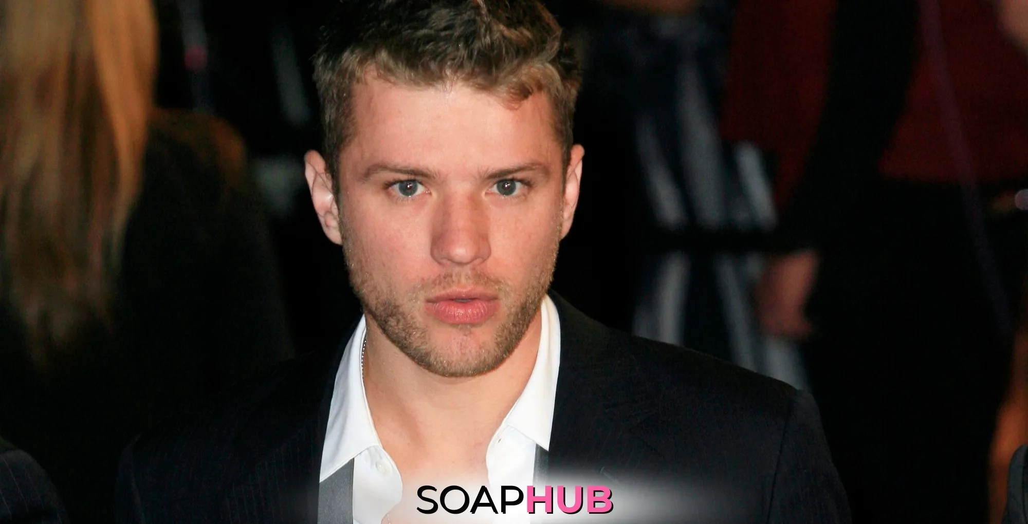 Ryan Phillippe's One Life to Live role with the Soap Hub logo.