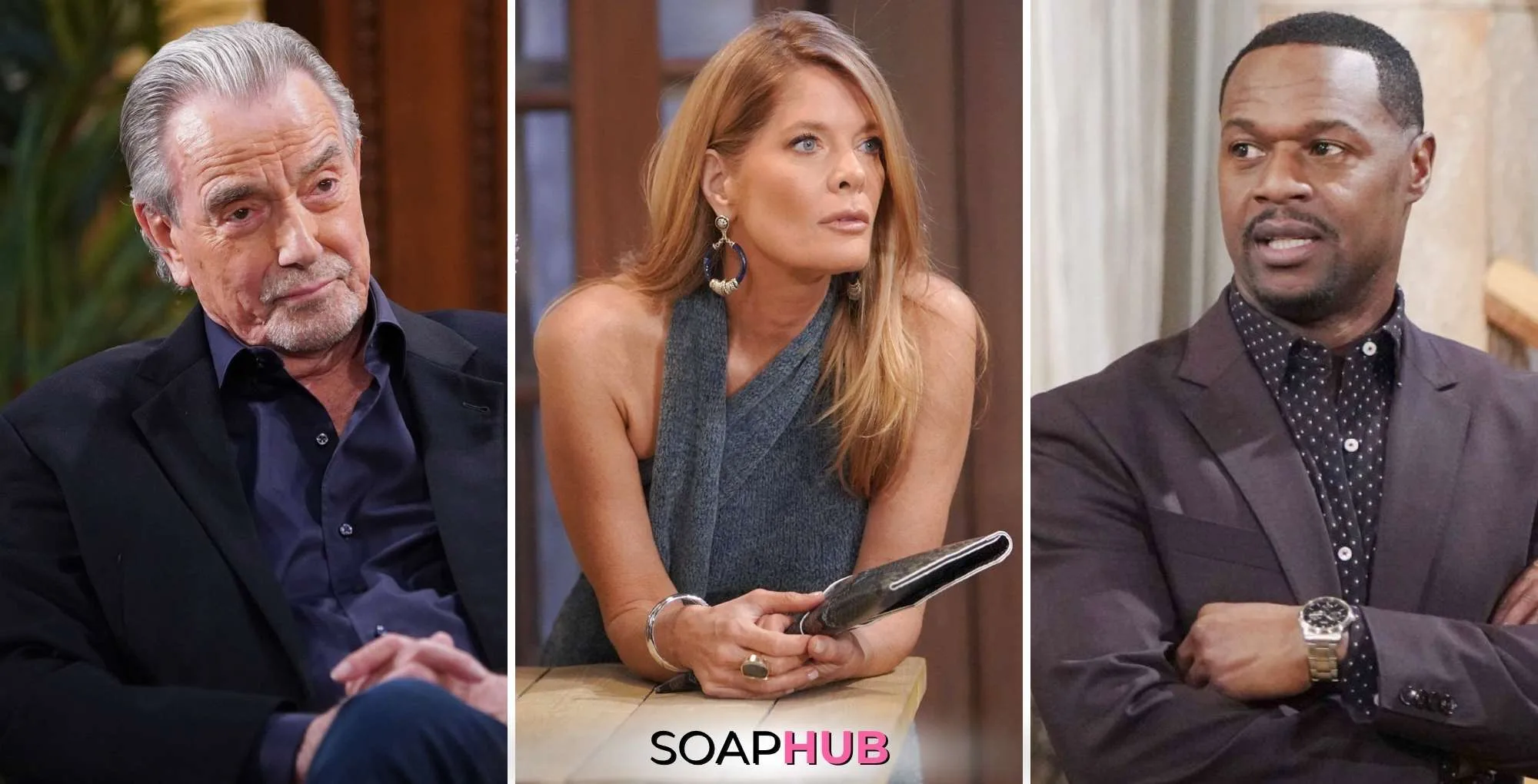 Young and the Restless Spoilers Weekly Update June 2-6 collage with the SoapHub logo.