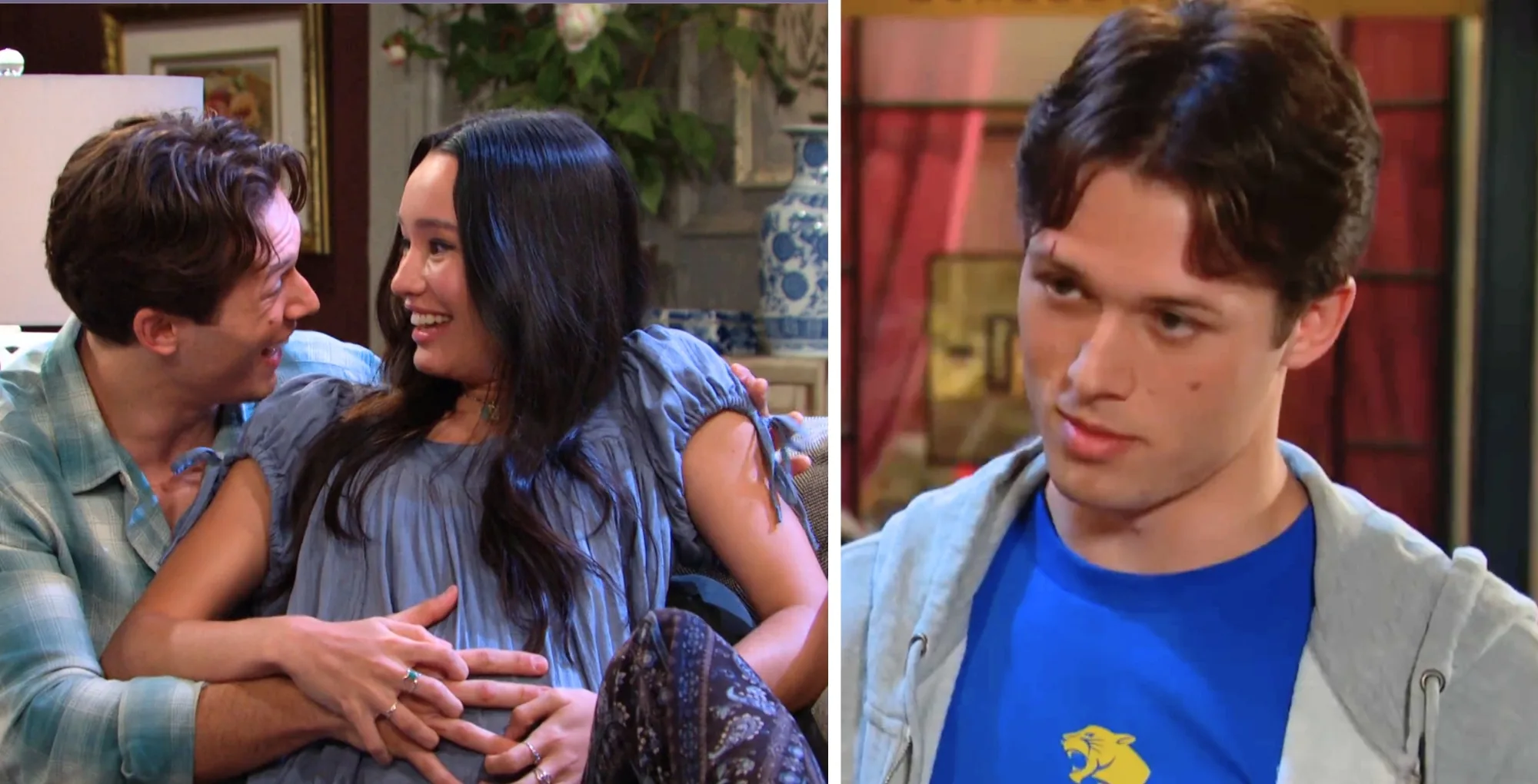 Days of Our Lives' Tate and Sophia with the Soap Hub logo across the bottom.