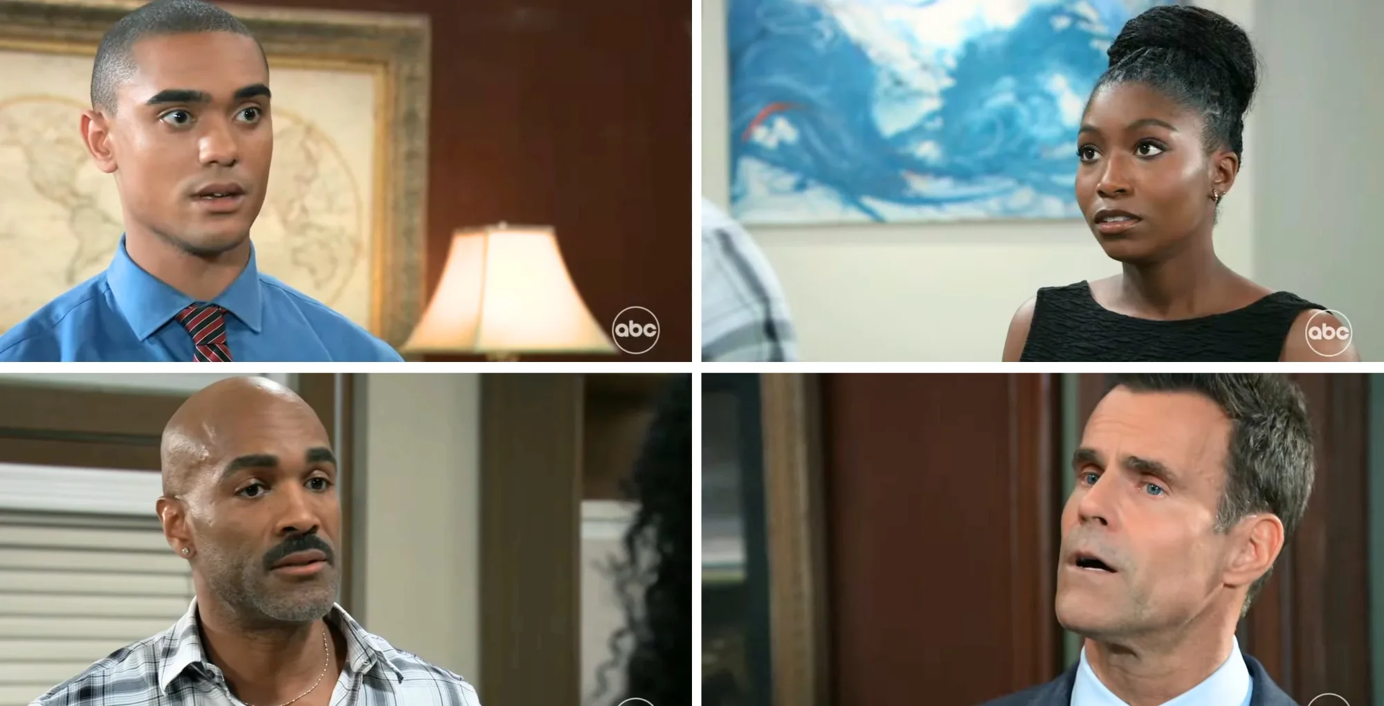 Kai, Trina, Curtis, and Drew on the June 24, 2025 episode of General Hospital