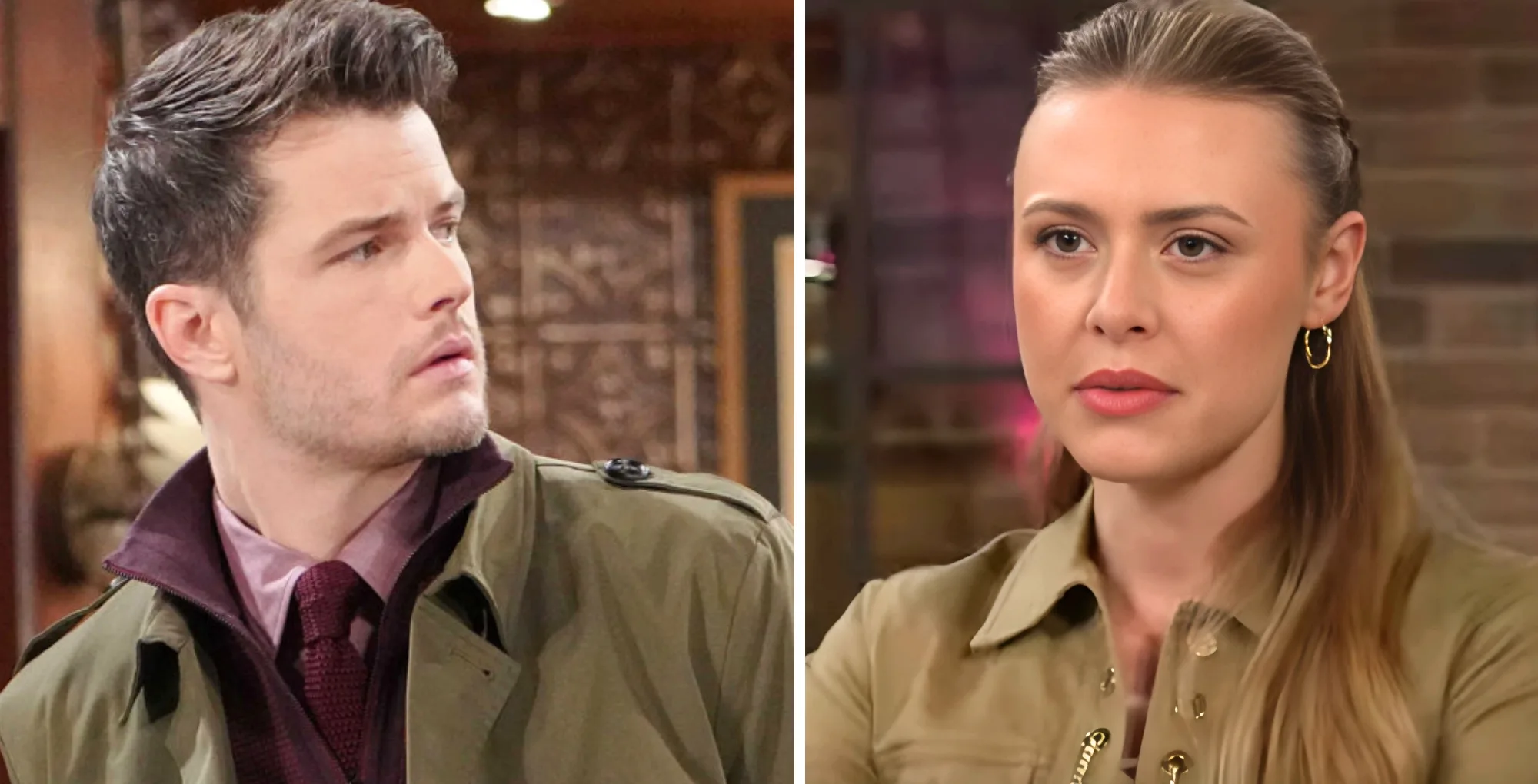 The Young and the Restless characters Kyle and Claire.