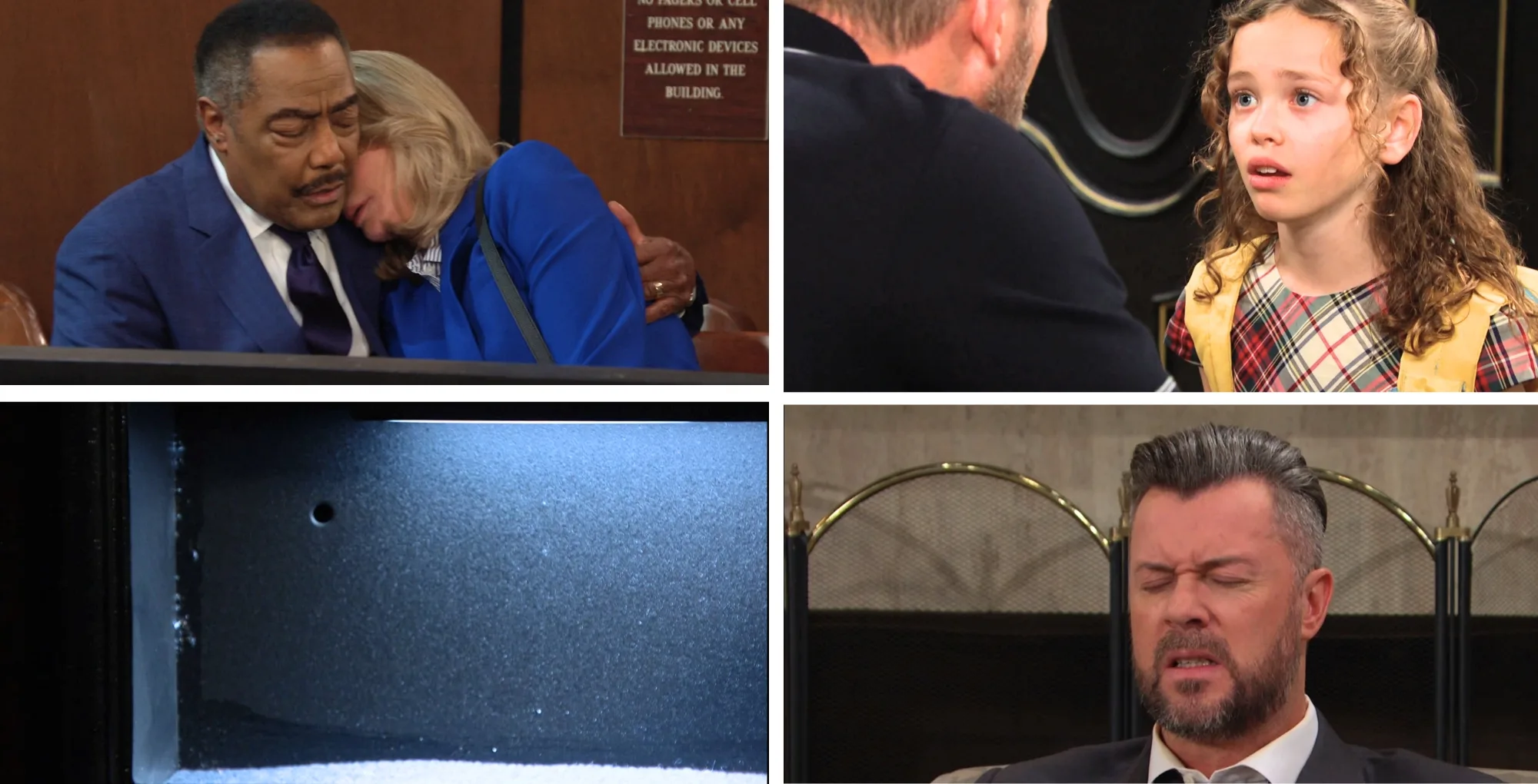 The Thursday, July 24 episode of Days of Our Lives features Abe, Marlena, Rachel, Brady, EJ, and an empty safe.