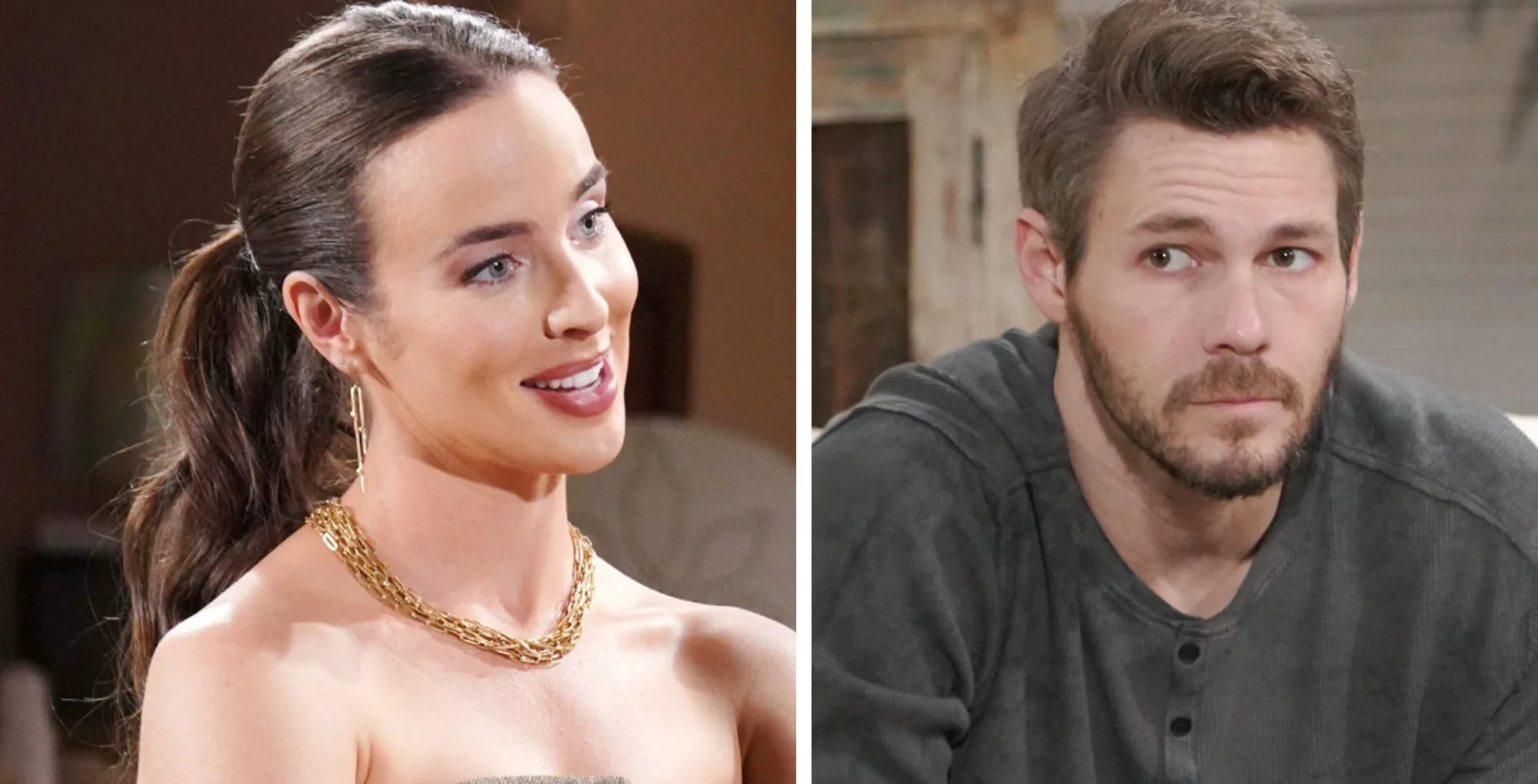 The Bold and the Beautiful characters Ivy and Liam.