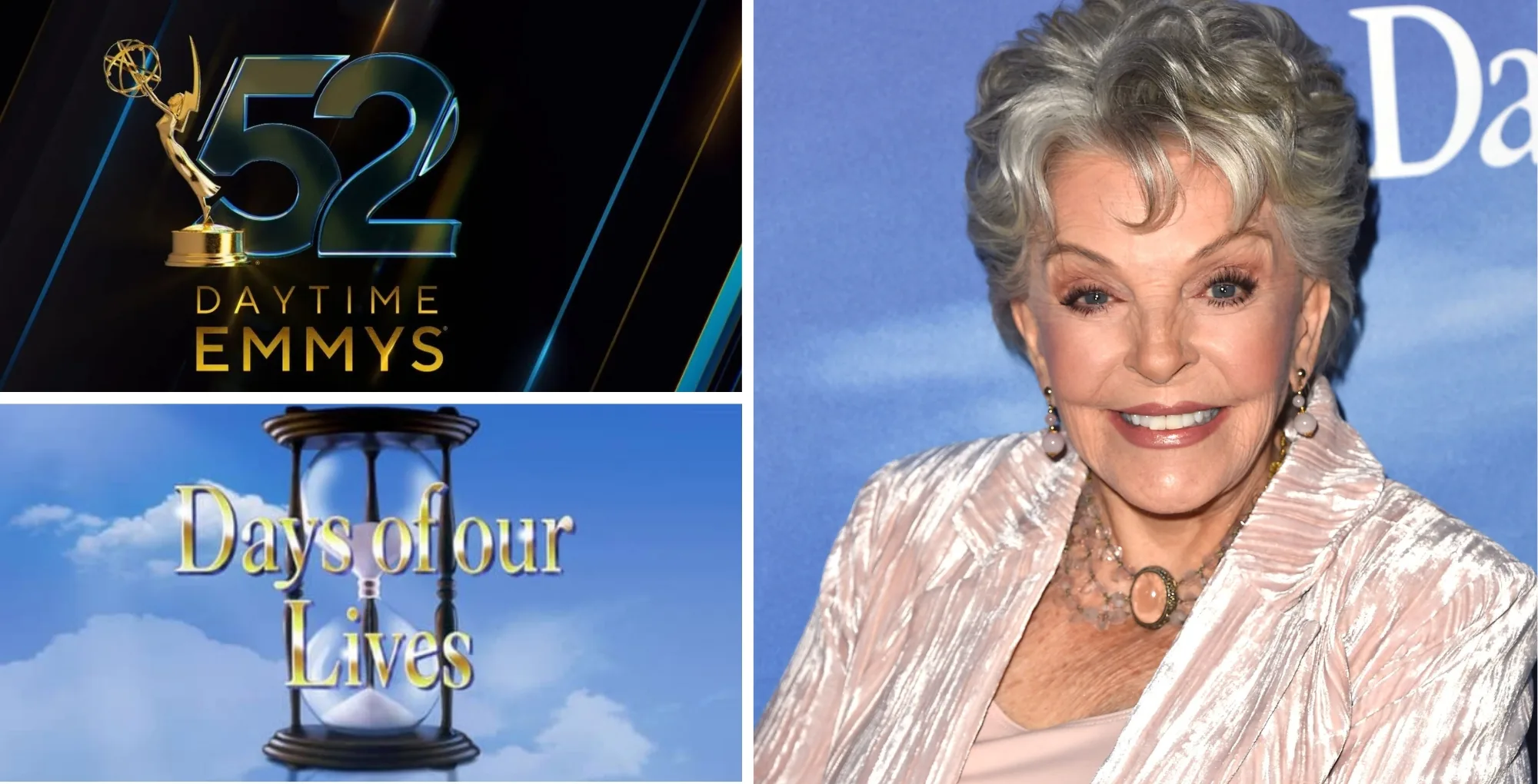 Days of Our Lives' Susan Seaforth Hayes, with Daytime Emmys and DAYS logo.
