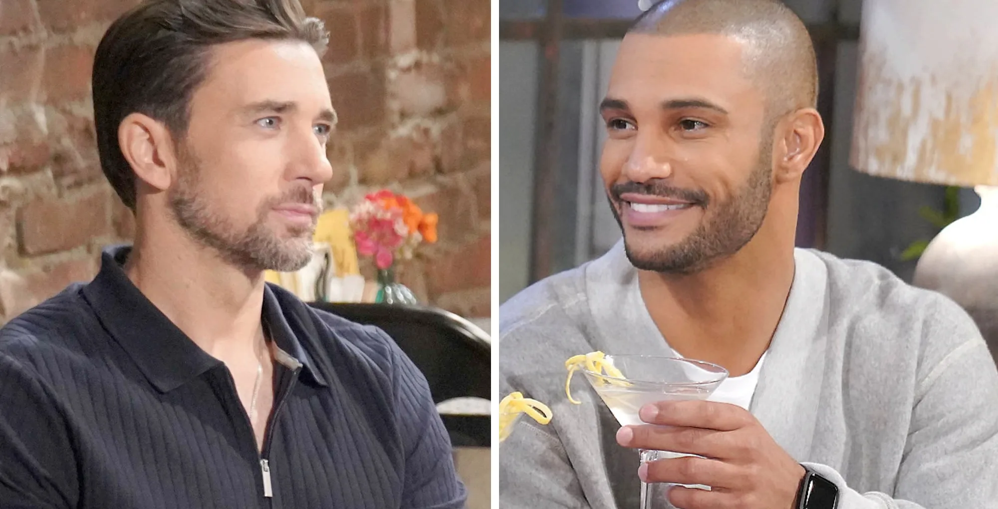 The Young and the Restless characters Cane and Holden.