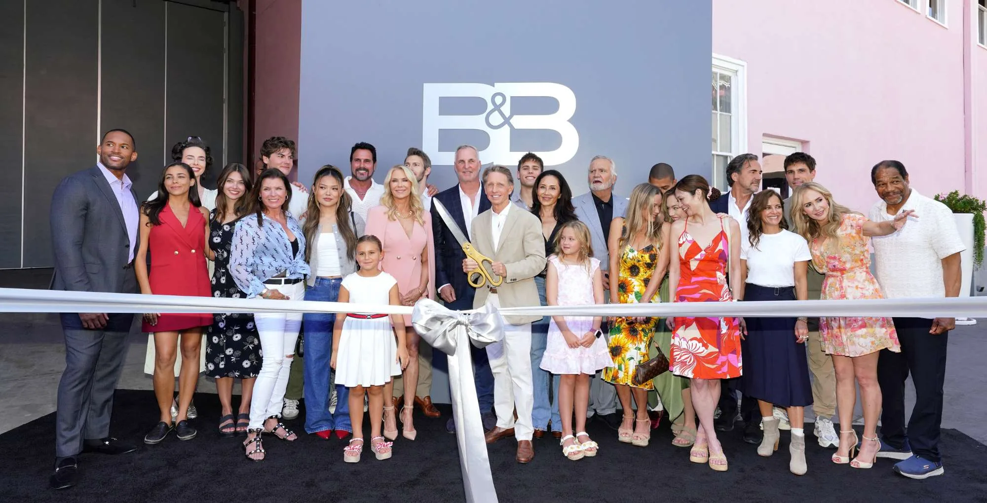 The Bold and the Beautiful cast at ribbon cutting for Sunset Las Palmas.