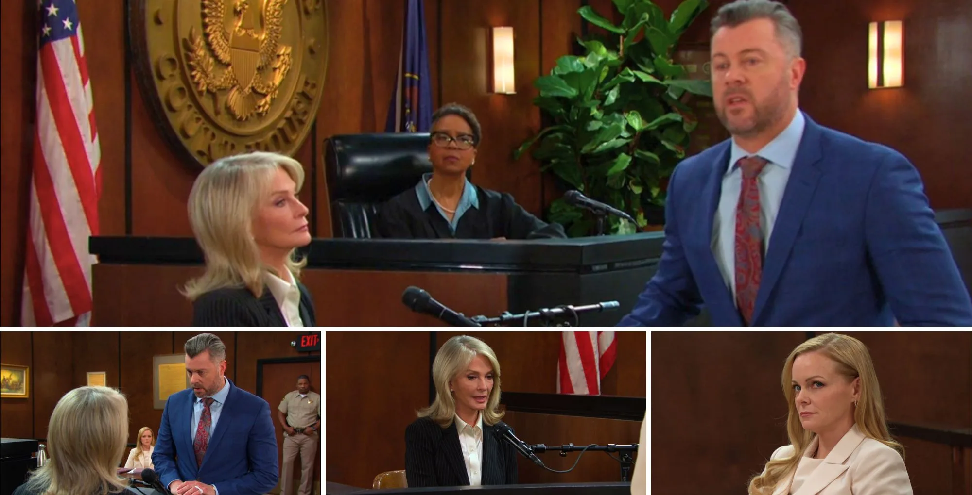 The Thursday, August 14 episode of Days of Our Lives features EJ, Marlena, Belle, and the judge.