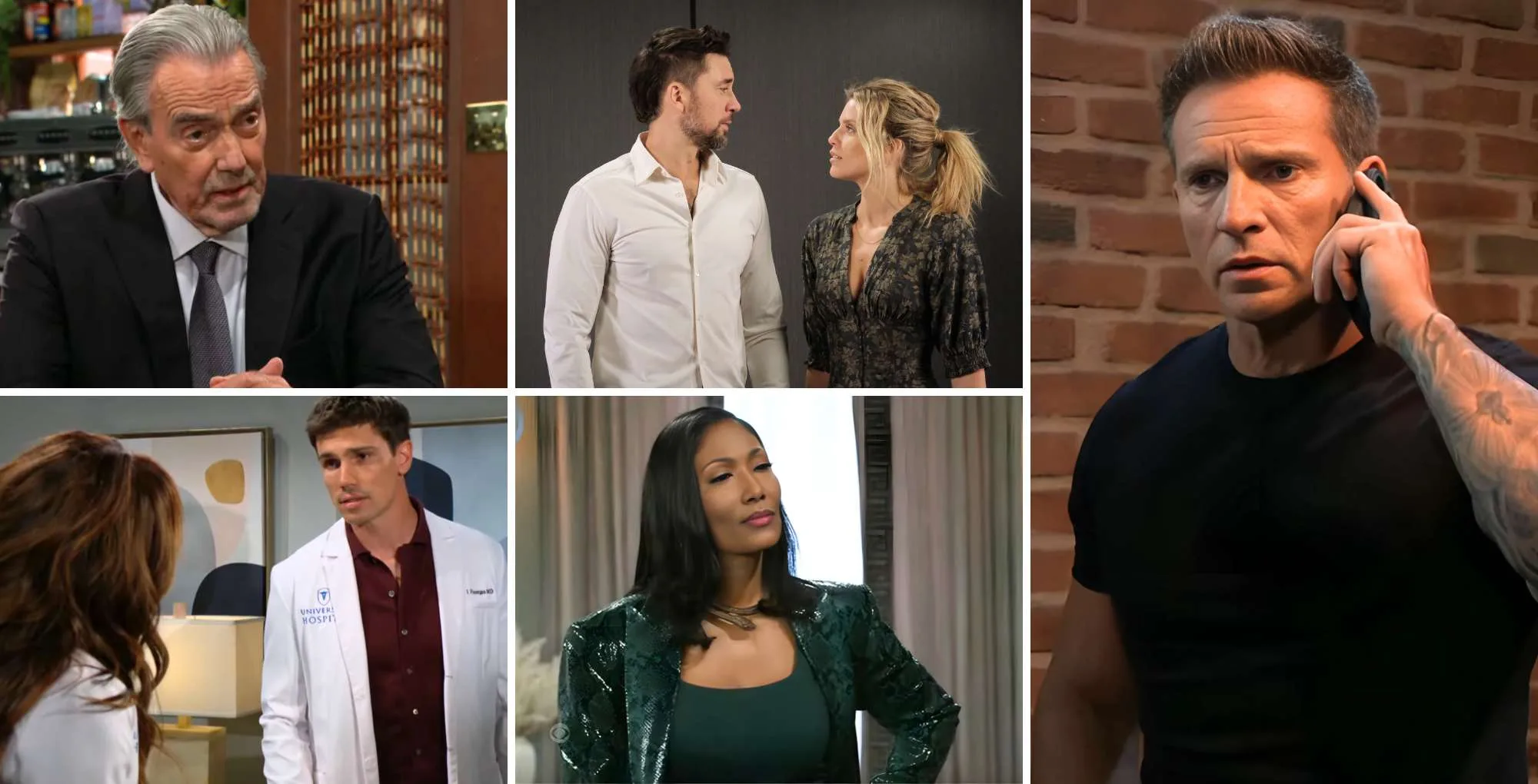 Daytime Drama spoilers August 4-8 collage.