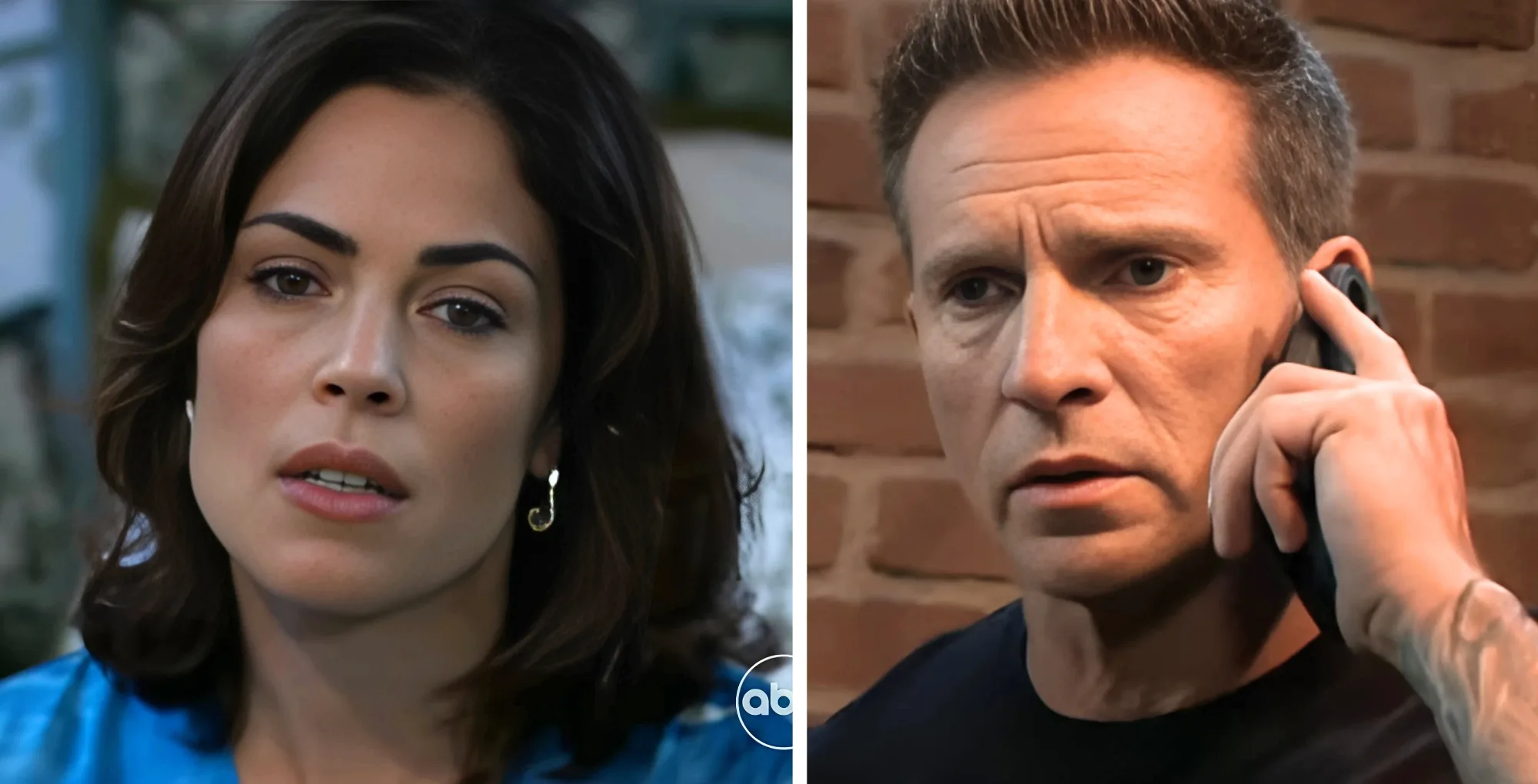Britt and Jason on the August 1, 2025 episode of General Hospital