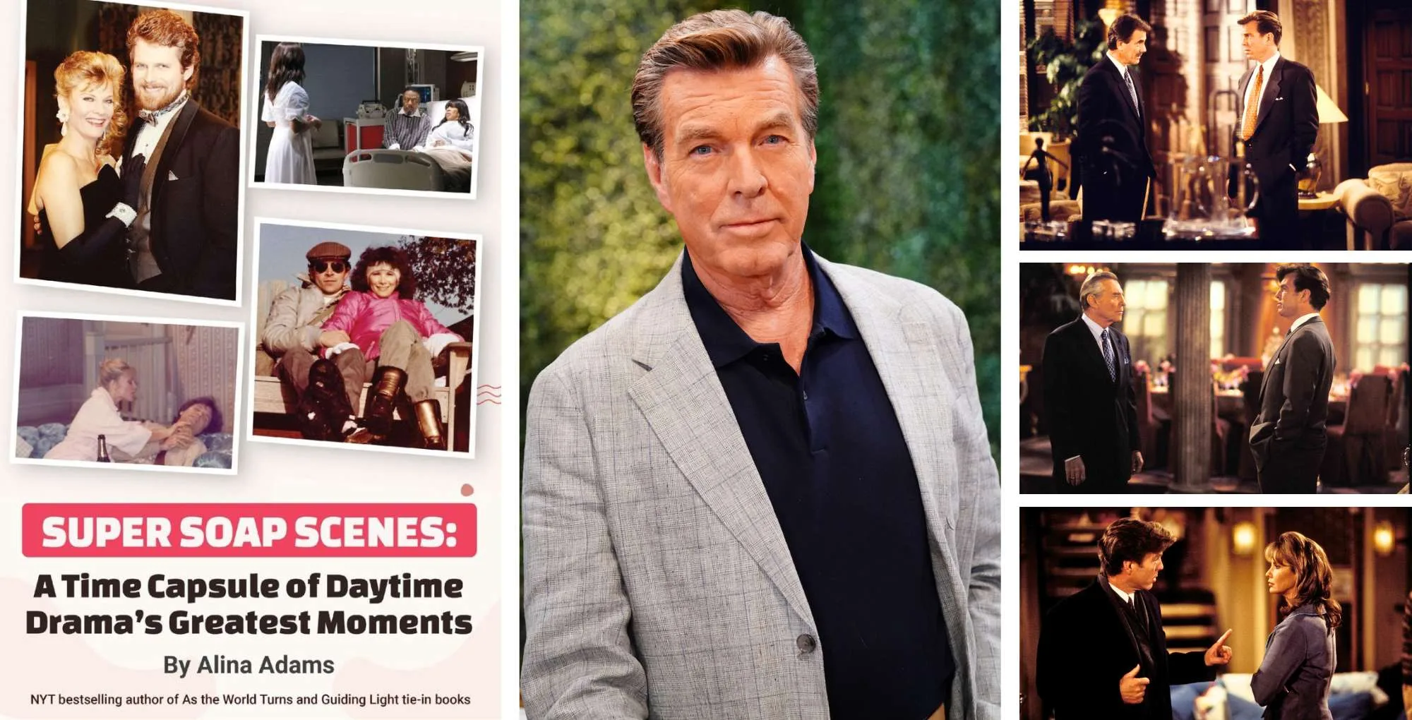 Super Soap Scenes book cover, Young and the Restless Peter Bergman, Jack, Victor, John, and Jill.