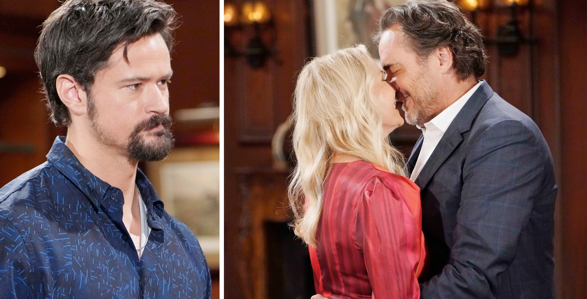 The Bold and the Beautiful characters Thomas, Brooke, and Ridge.