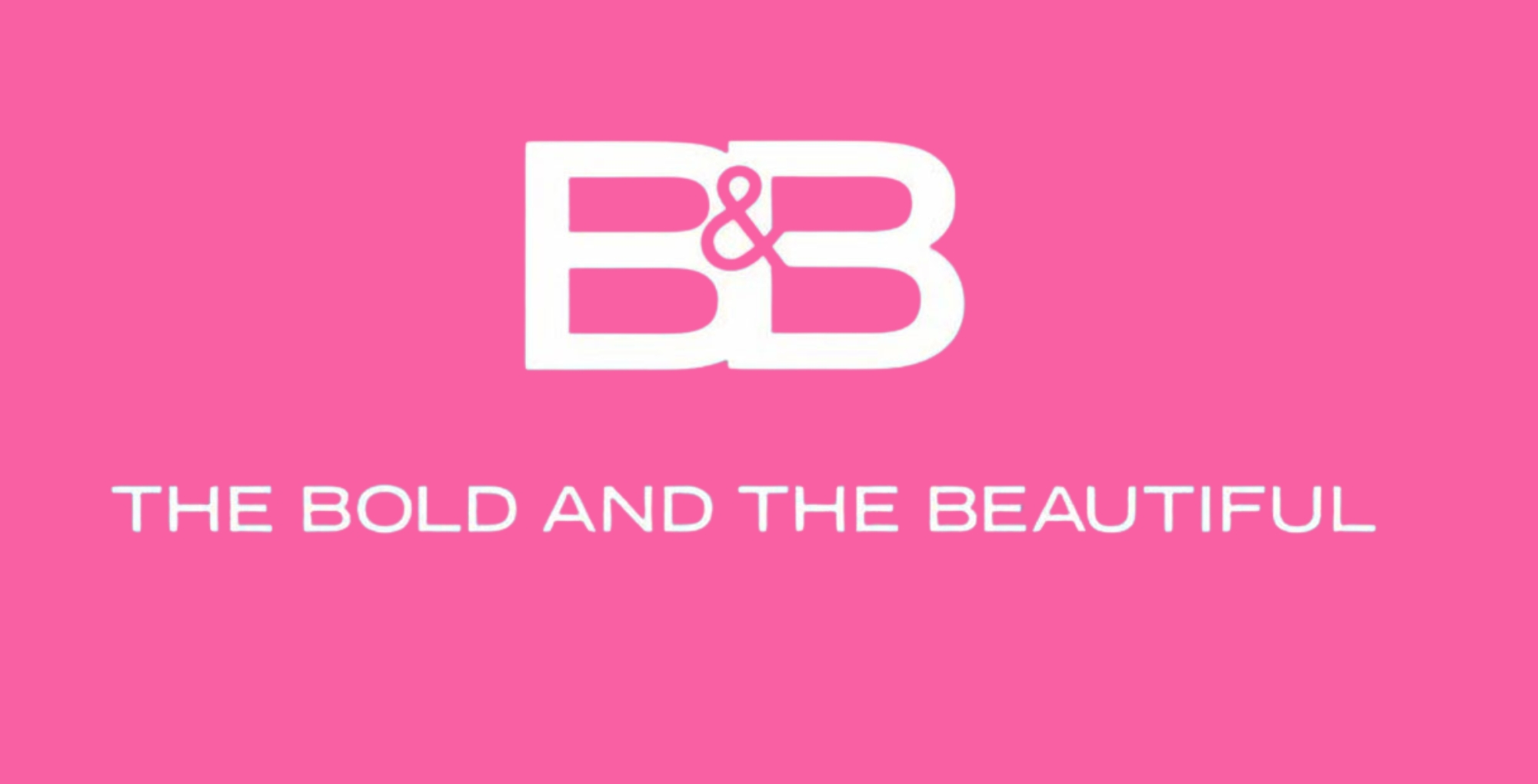 Bold and the Beautiful logo on pink background.