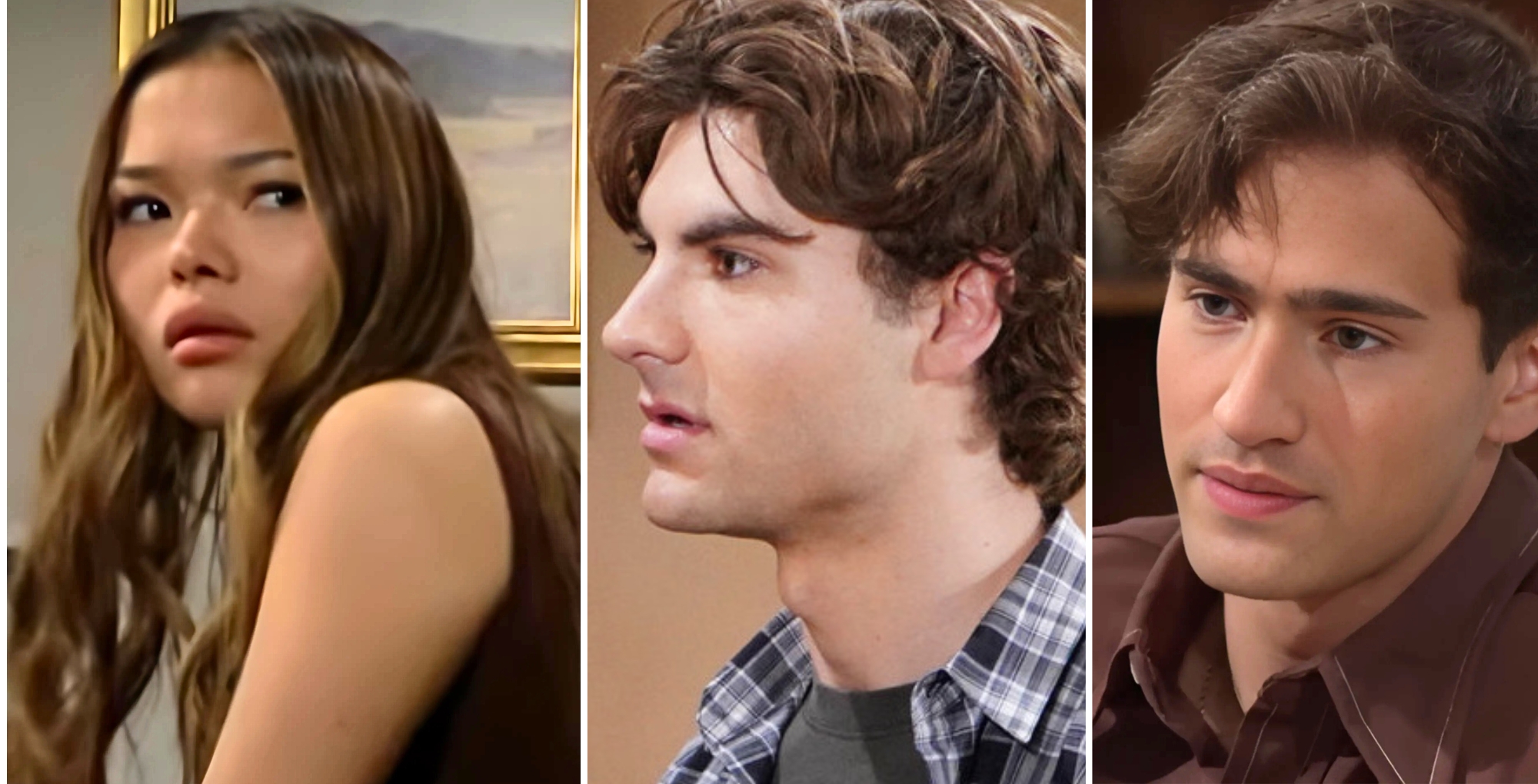 The Bold and the Beautiful characters Luna, Remy, and Deke.