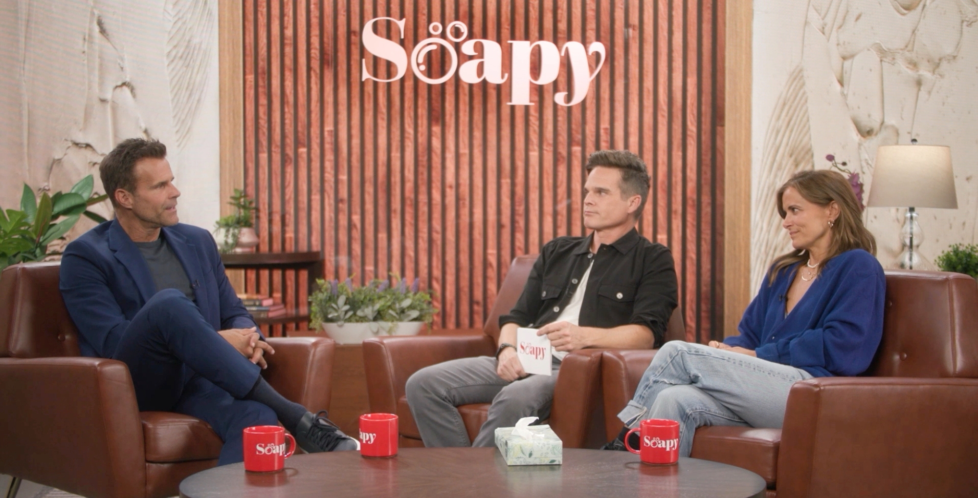 Cameron Mathison appears on Soapy with Greg Rikaart and Rebecca Budig
