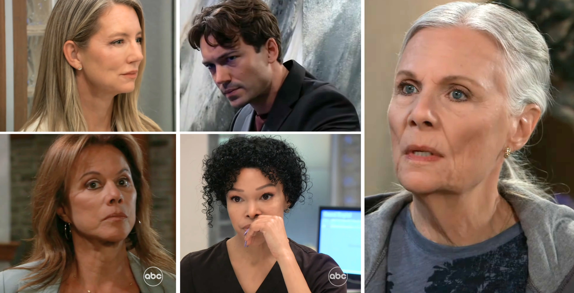 Nina, Michael, Alexis, Portia, and Tracy on General Hospital
