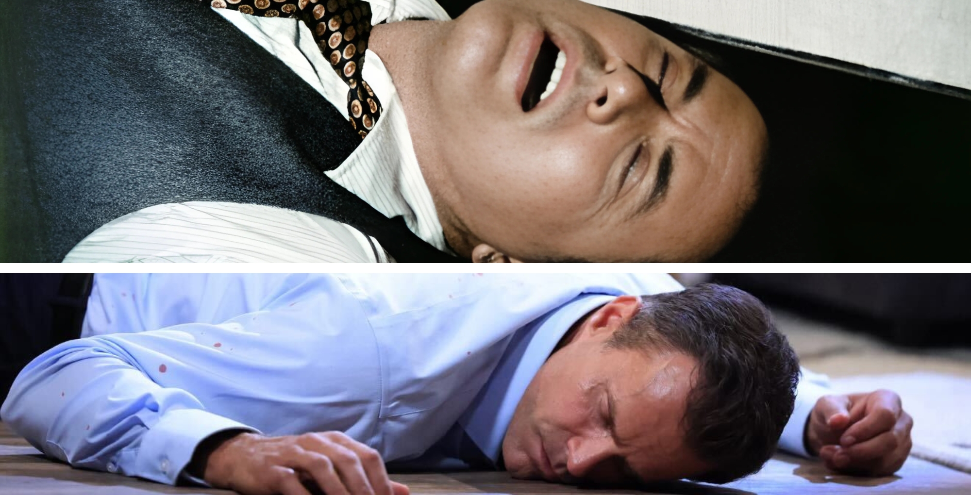 Dallas's famed Who Shot JR episode featuring Larry Hagman. Drew Cain of General Hospital.